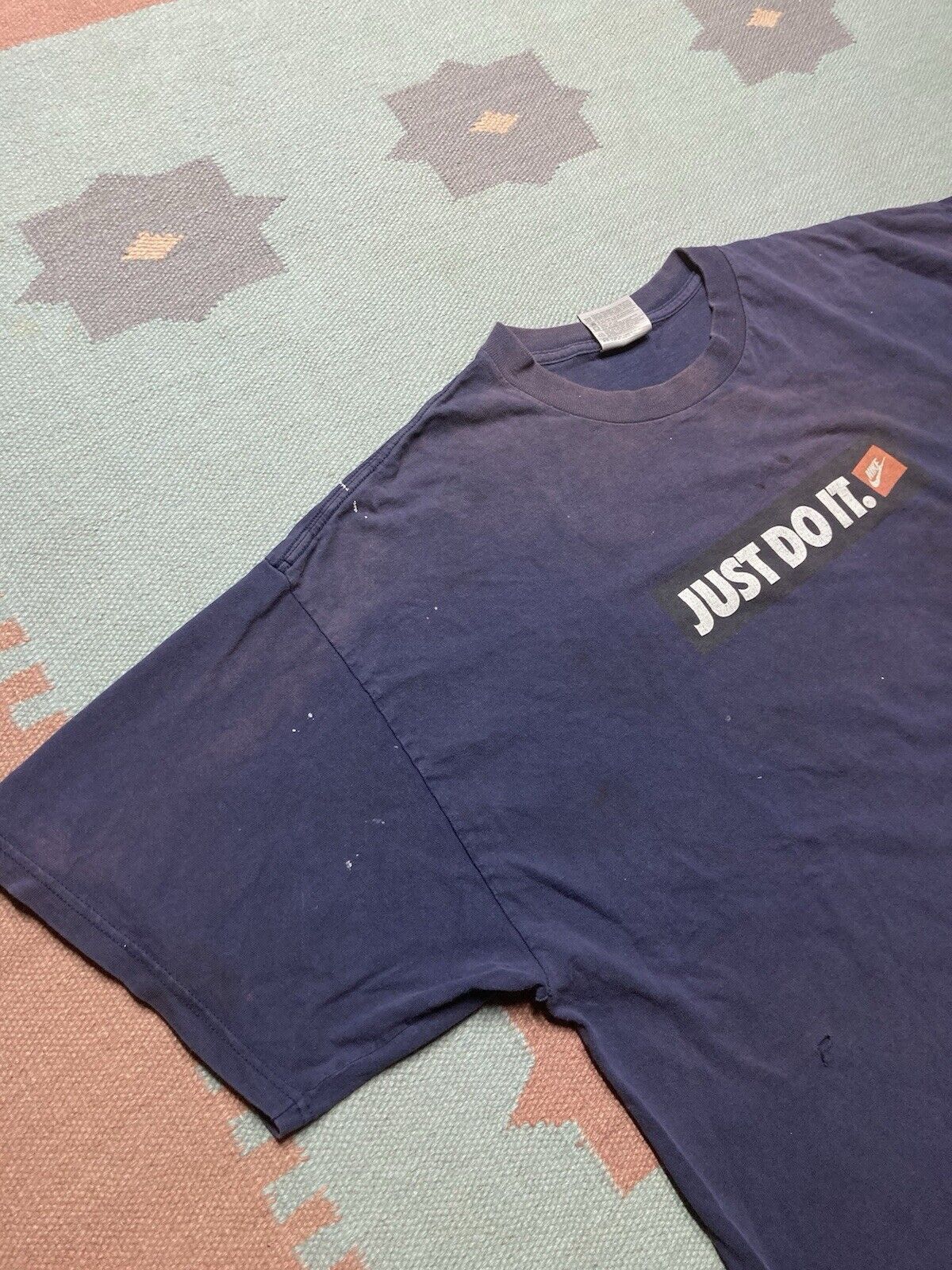 Nike × Vintage Nike t shirt just do it swoosh check distressed faded XXL Size US XXL / EU 58 / 5 - 7 Thumbnail