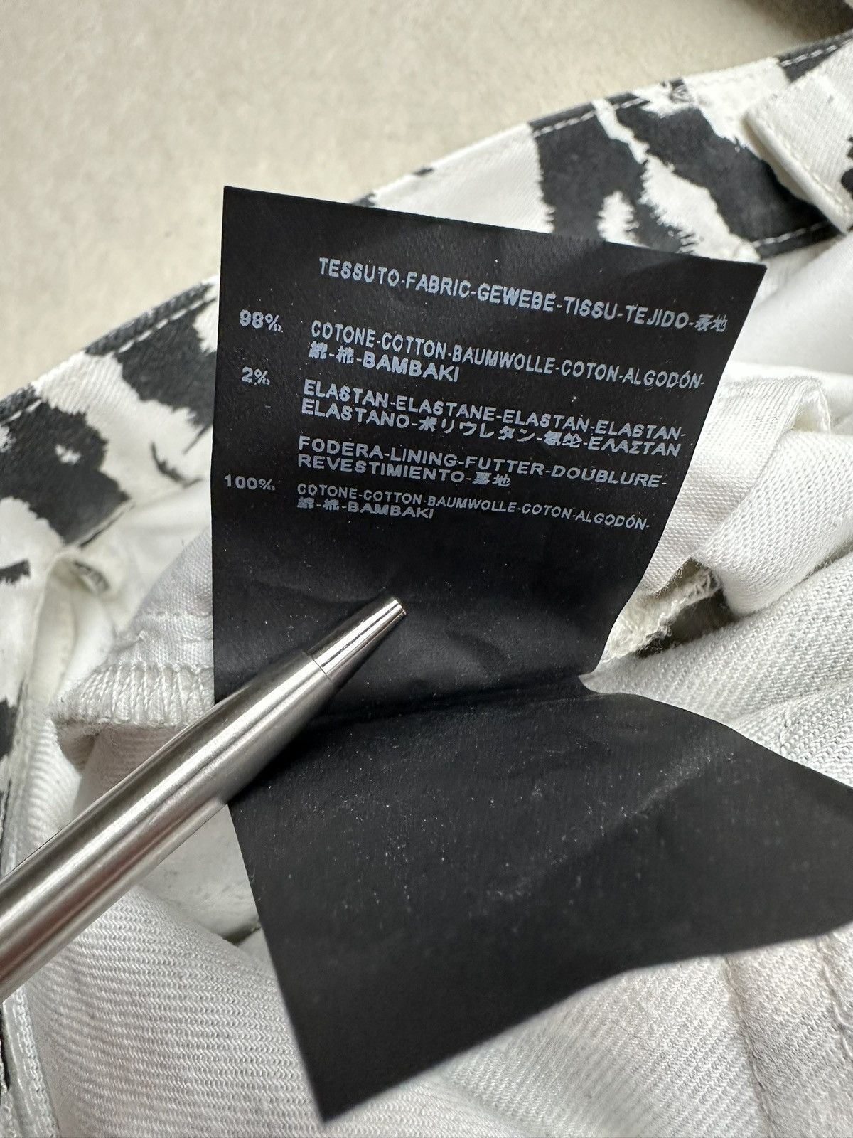 Saint Laurent Paris Grail SS14 Saint Laurent zebra denim jeans Hedi 31 D02 Size US 31 - 24 Thumbnail