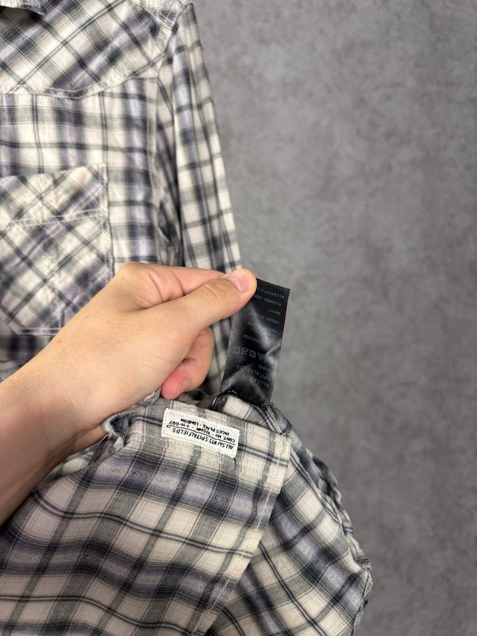 Allsaints Allsaints vintage designer checkered shirt Size US S / EU 44-46 / 1 - 4 Thumbnail
