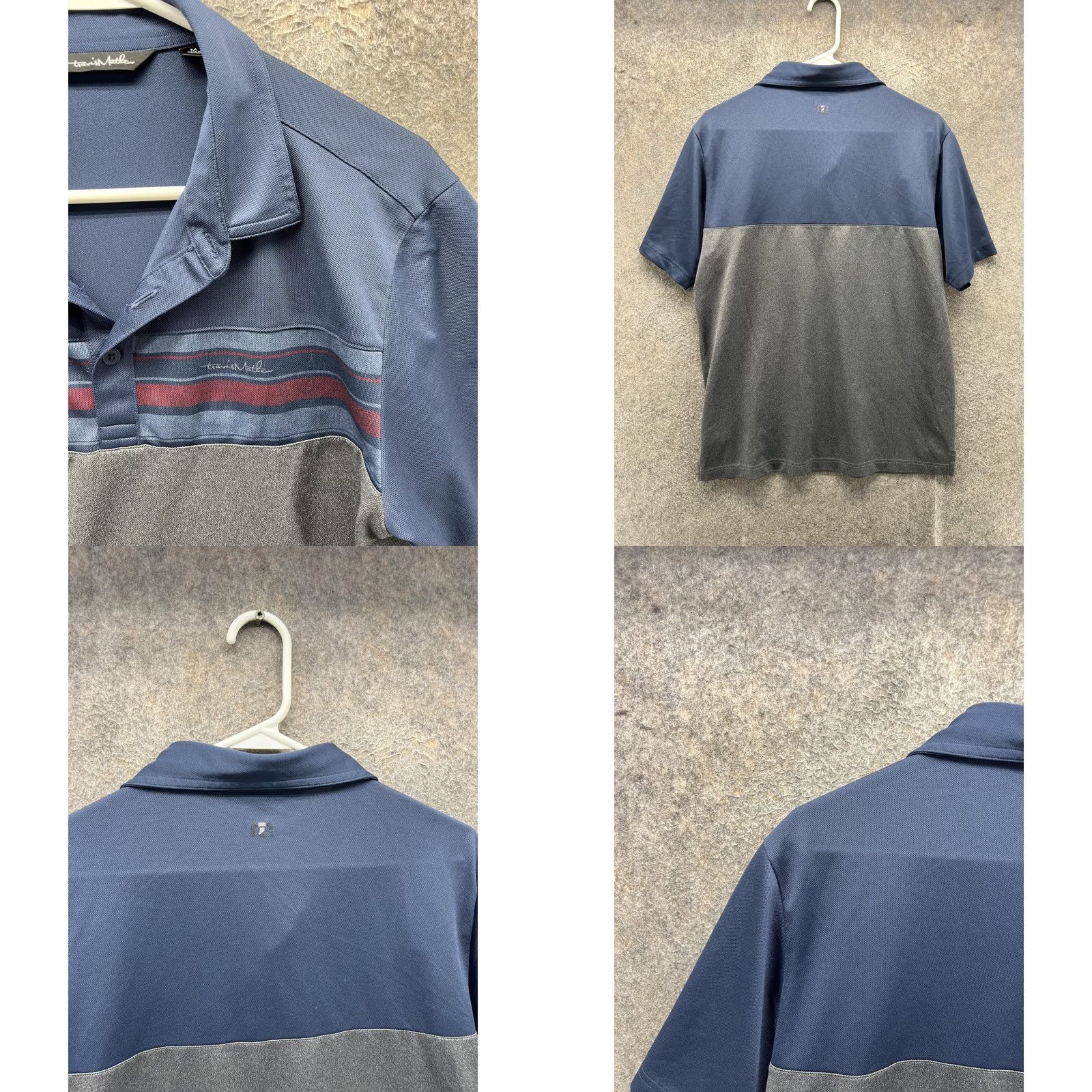 TravisMathew Travis Mathew Polo Shirt Mens Medium Blue Gray Stripe Golf Casual Short Sleeve Polo Shirt Mens M Blue Gray Stripe Golf Casual Short Sleeve Mens Size US M / EU 48-50 / 2 - 8 Thumbnail