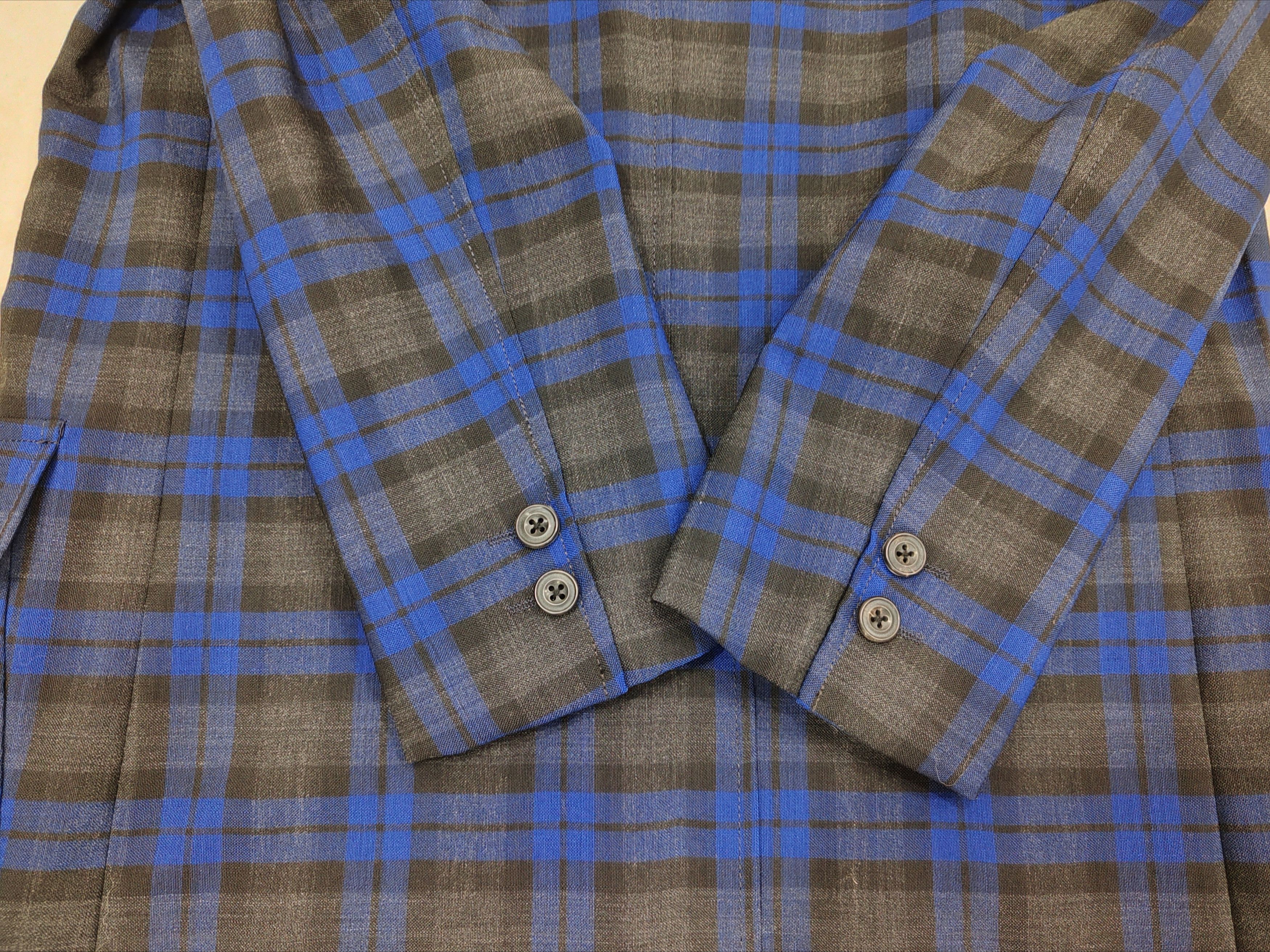 Beams Plus × Japanese Brand Beams Japanese Fabric 3 Button/Pocket Striped Design Navy Size 38L - 5 Thumbnail