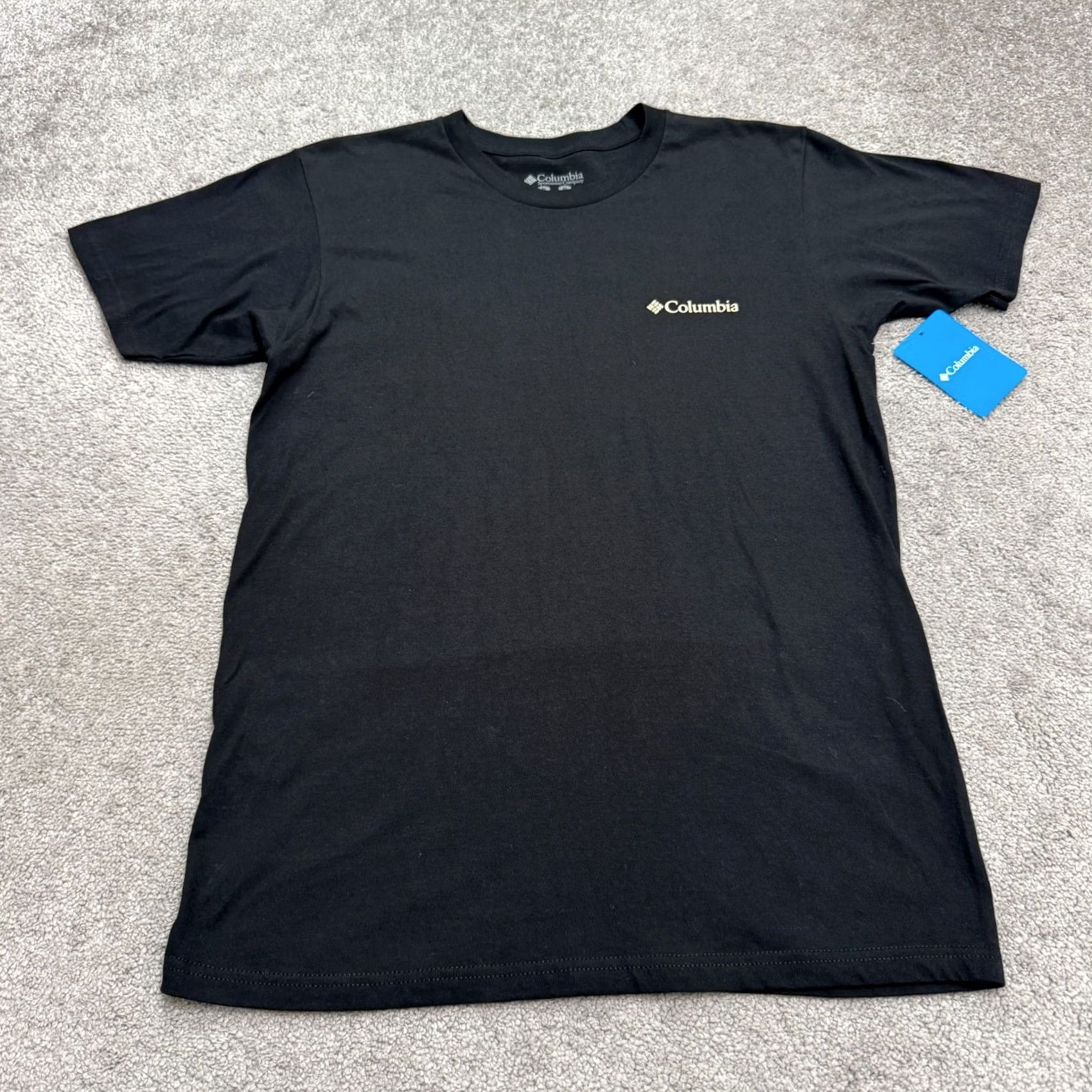 Vintage Columbia Shirt Mens Medium Black Crew Cotton Tee NWT Short Sleeve Logo Classic Outdoor Size US M / EU 48-50 / 2 - 2 Thumbnail
