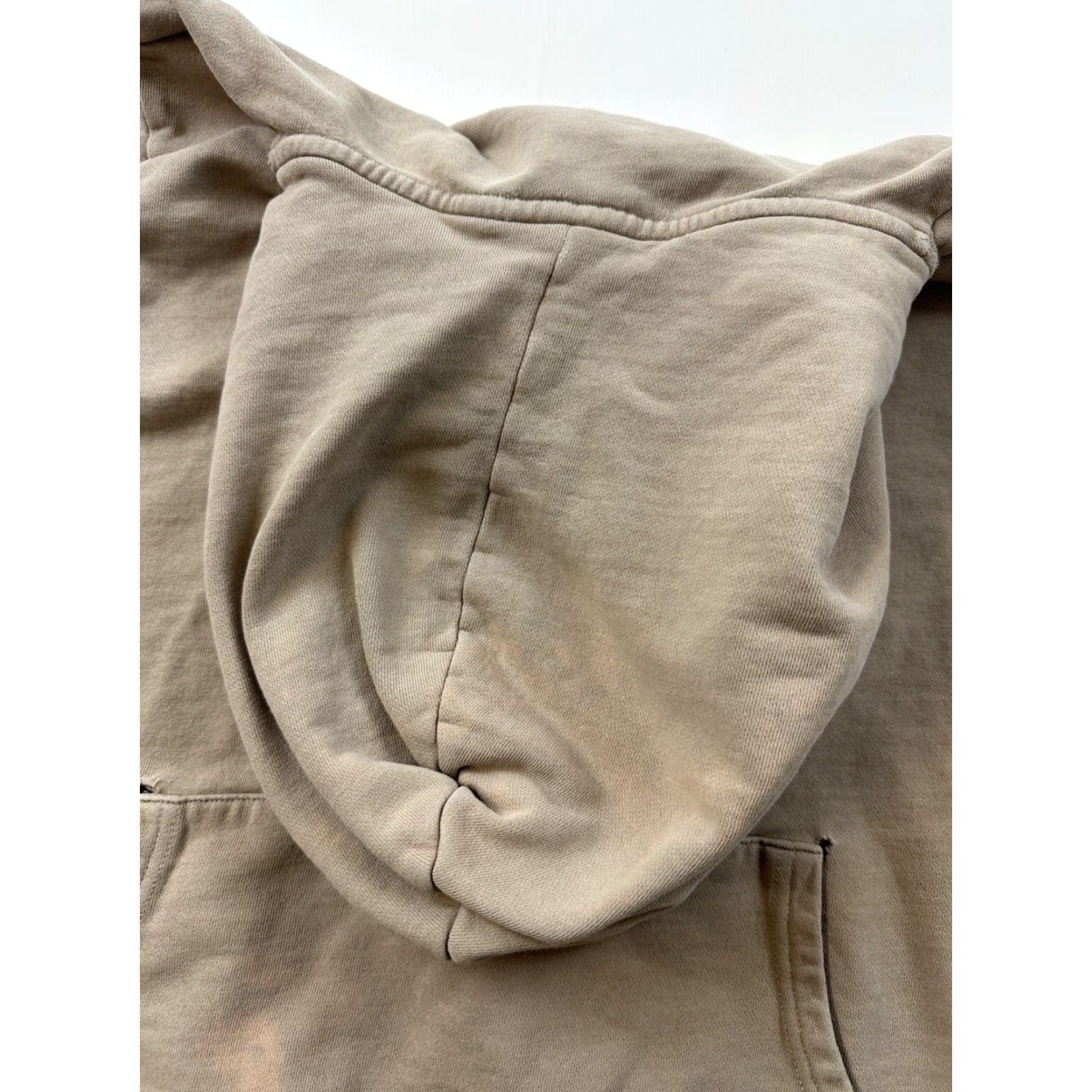 Huf Huf Hoodie Medium Beige Very Distressed Embroidered Men’s Size US M / EU 48-50 / 2 - 7 Thumbnail
