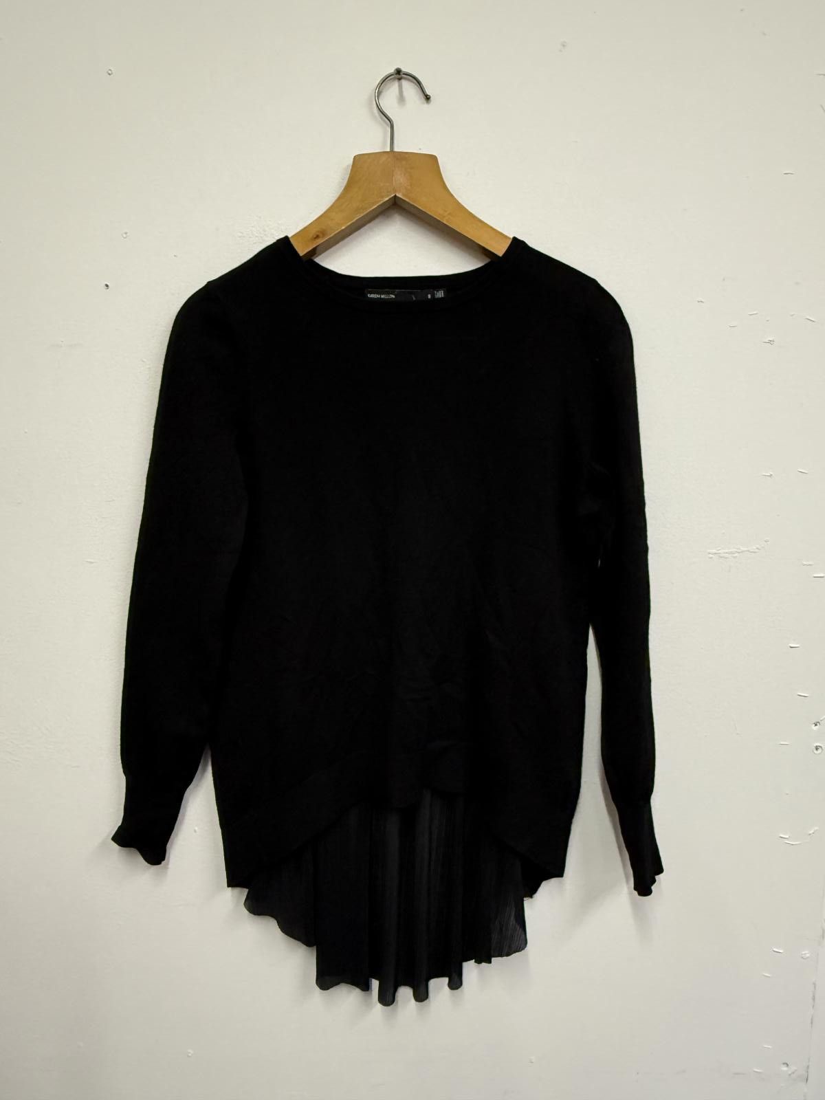 Other Karen Millen Black Women's Sweater with Pleated Back Detail Size S / US 4 / IT 40 - 2 Thumbnail