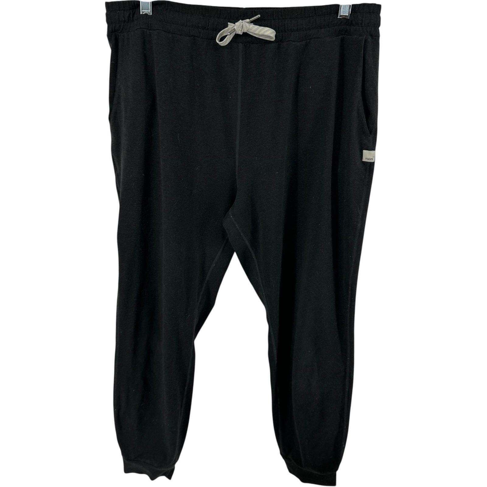 Vuori Performance Joggers Relaxed Tapered Crop Black Heather
