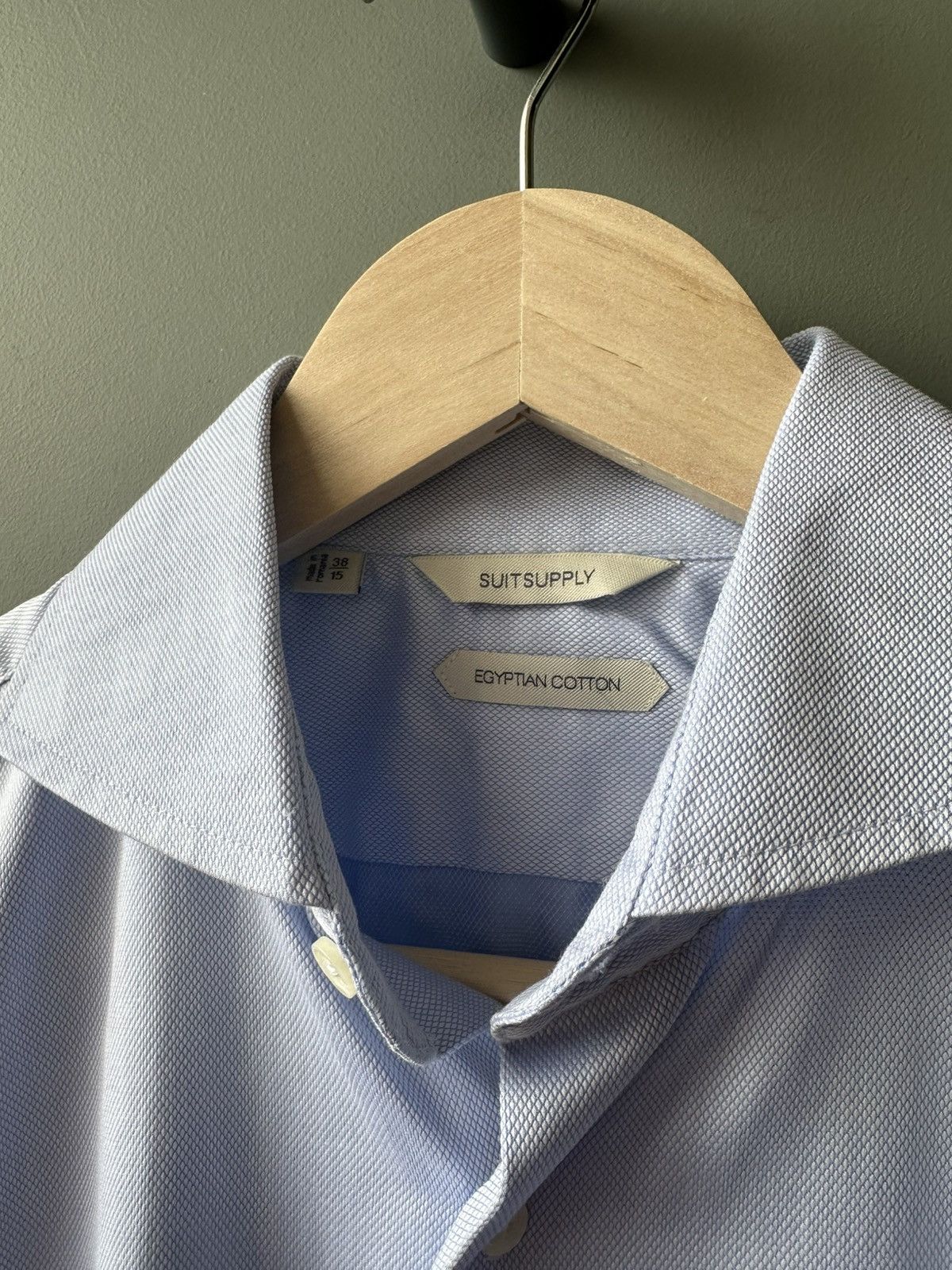 Suitsupply Suitsupply Cotton Dress Shirt Size 38/15 Size US M / EU 48-50 / 2 - 3 Thumbnail