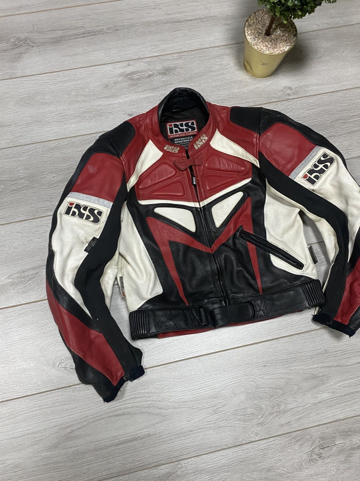 Other IXS leather vintage racing moto jacket protection Size US M / EU 48-50 / 2 - 3 Thumbnail