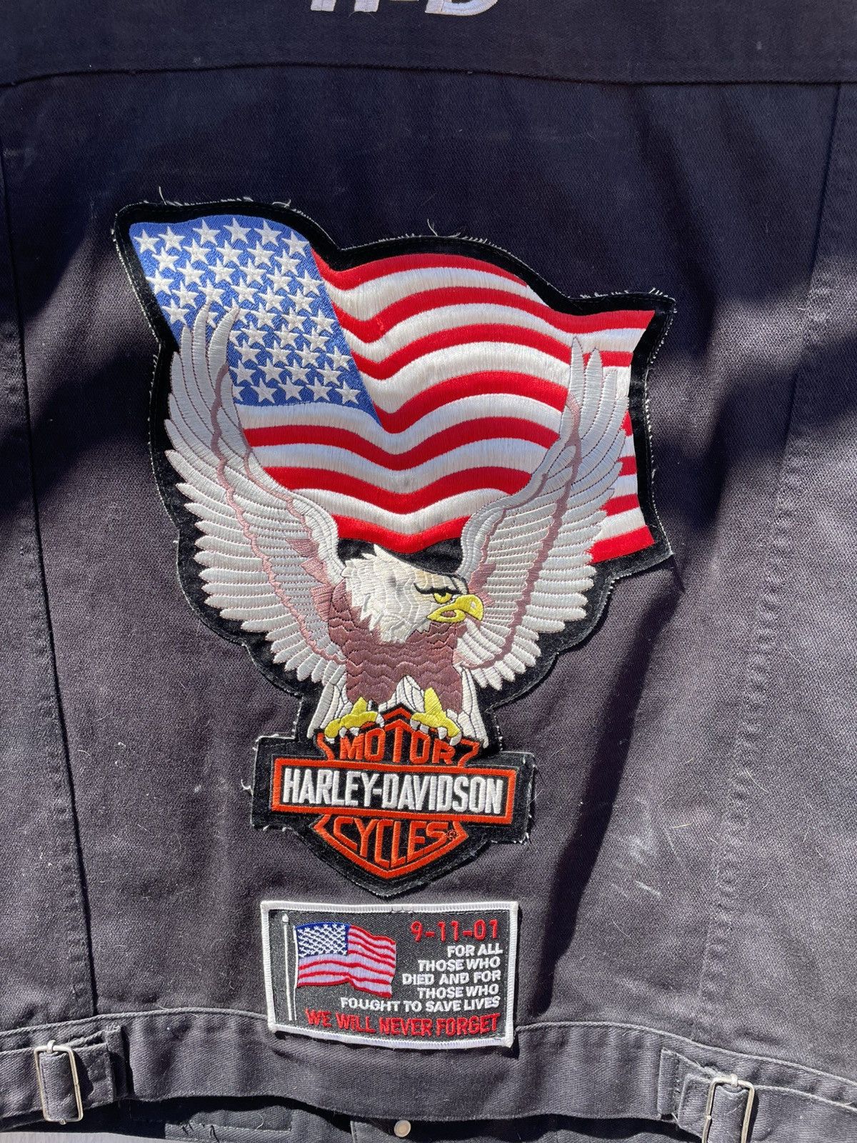 Harley Davidson Vintage 90s Harley Davidson Vest/jacket XXL Tribute 9/11 Size US XXL / EU 58 / 5 - 6 Thumbnail