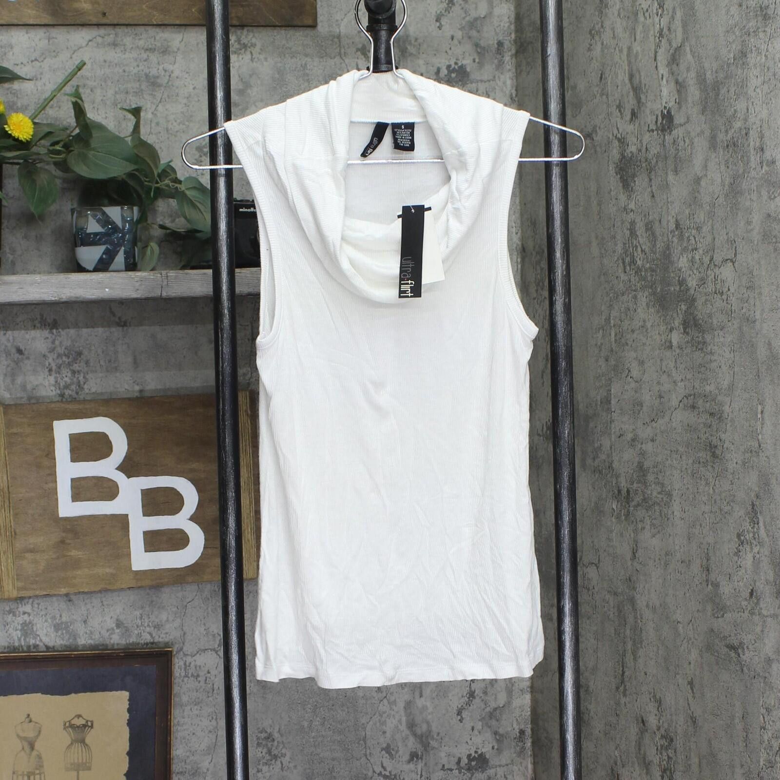 Other Nwt Ultra Flirt Sleeveless Cowl-neck Knit Top White S Size S / US 4 / IT 40 - 1 Thumbnail