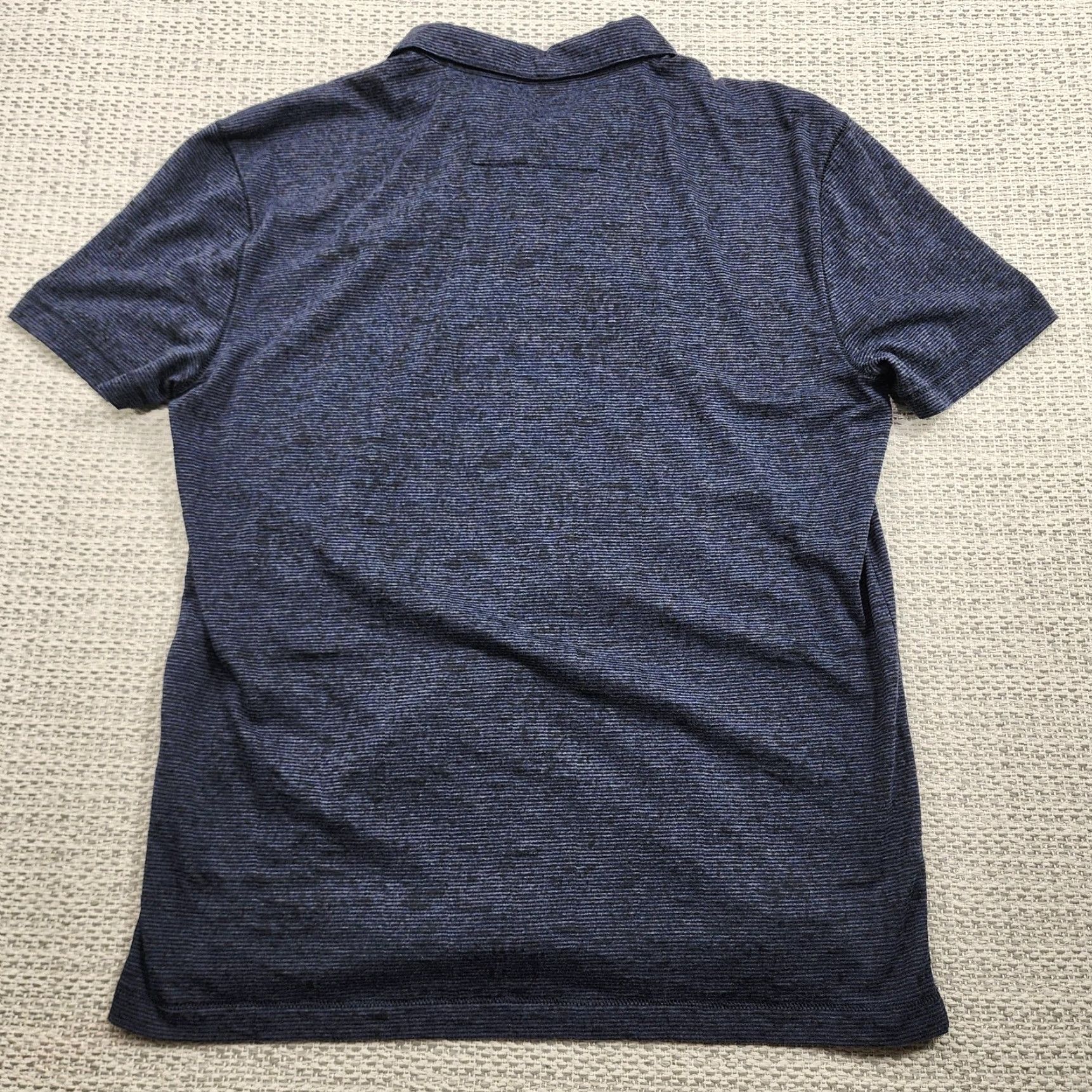 John Varvatos John Varvatos U.S.A. Polo Shirt Mens M Blue Heather Micro Stripe Cotton Shirt Size US M / EU 48-50 / 2 - 6 Thumbnail