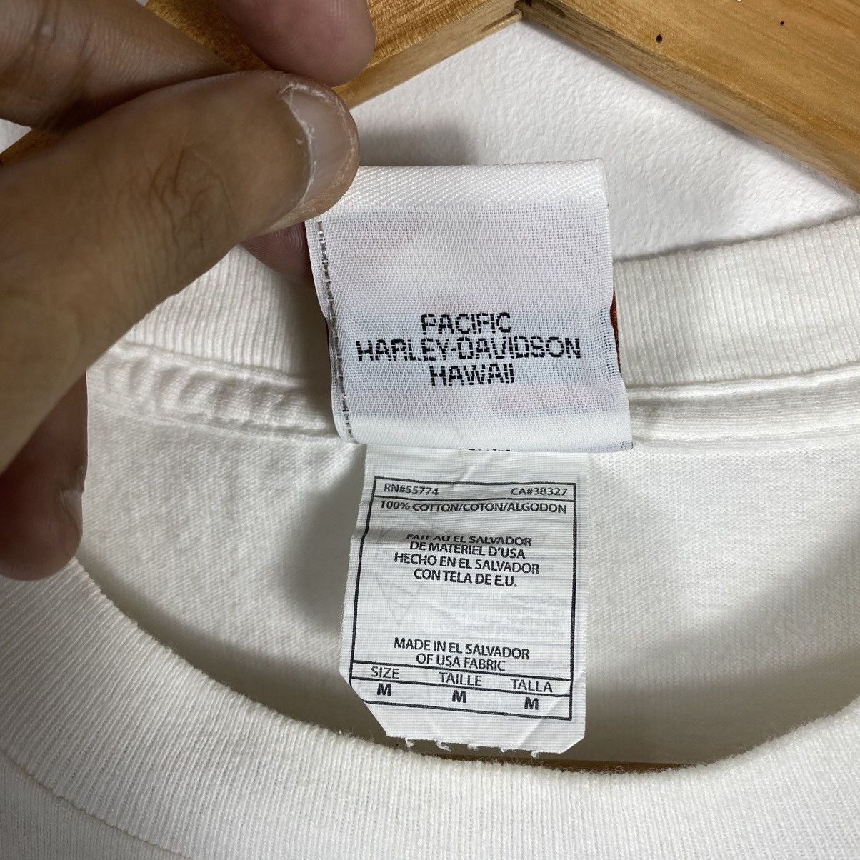 Harley Davidson × Vintage HARLEY DAVIDSON MOTORCYCLES HONOLULU HAWAII TEE Size US M / EU 48-50 / 2 - 9 Thumbnail