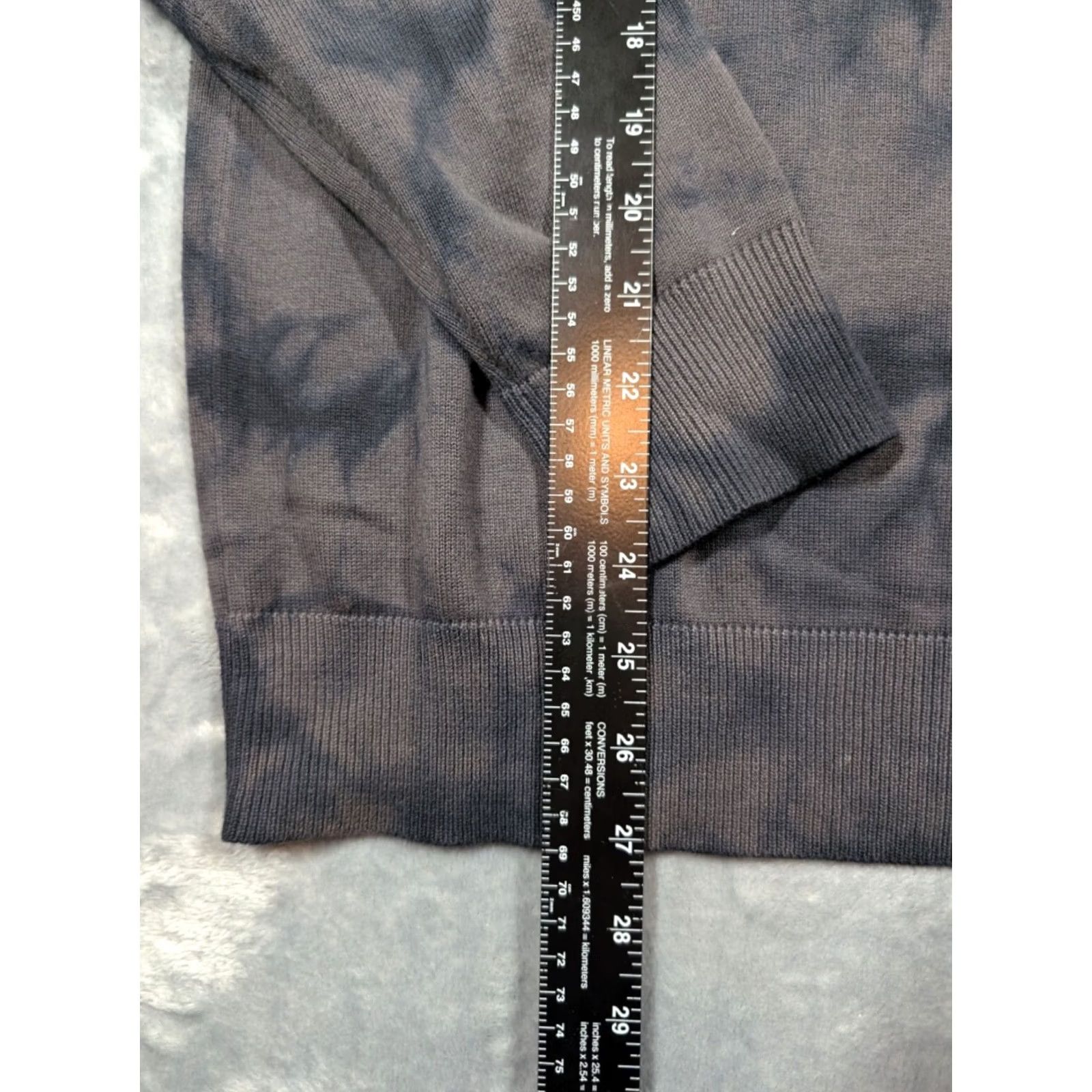 Vans VANS Mens Medium Black Off The Wall Johnny Layton Tie Dye V-Neck Sweater Shirt Size US M / EU 48-50 / 2 - 2 Thumbnail