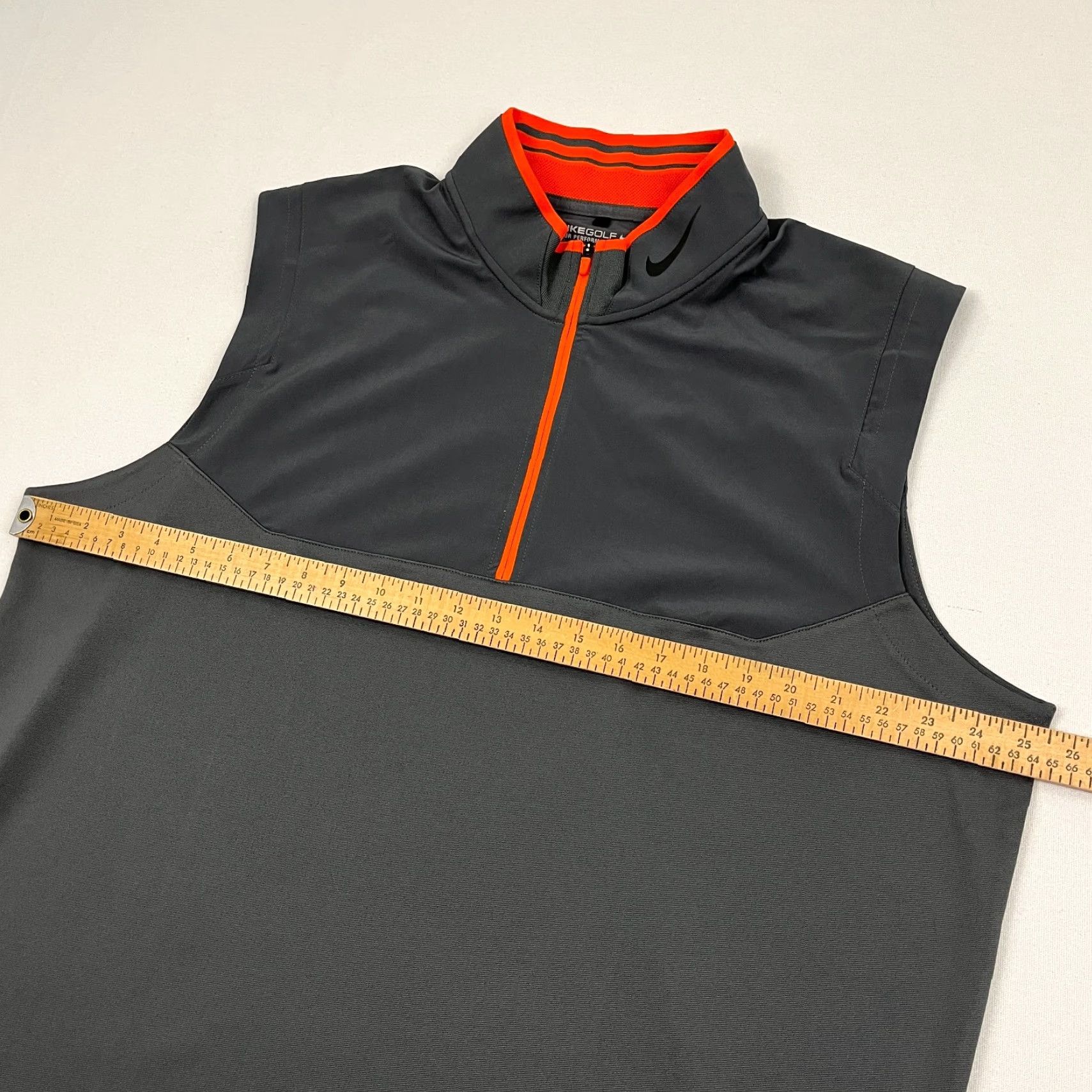 Nike Nike Golf Tour Performance Vest Men XL Gray Quarter Zip Pullover Dri-Fit Stretch Size US XL / EU 56 / 4 - 5 Thumbnail