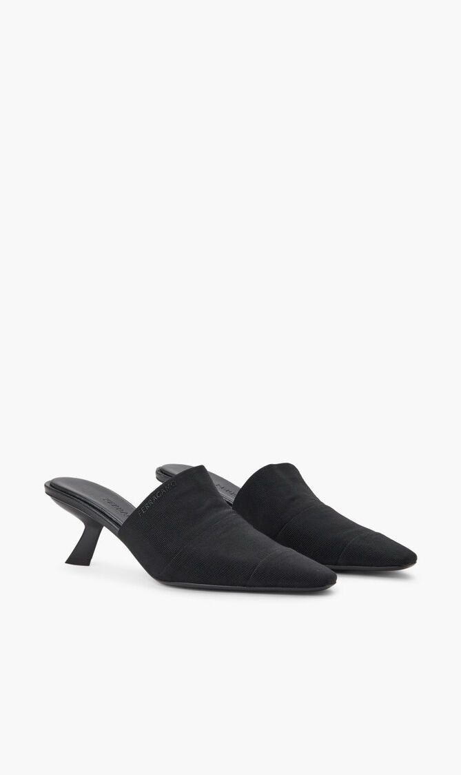 Salvatore Ferragamo o1y0426 Mules in Black Size US 9 / IT 39 - 2 Thumbnail