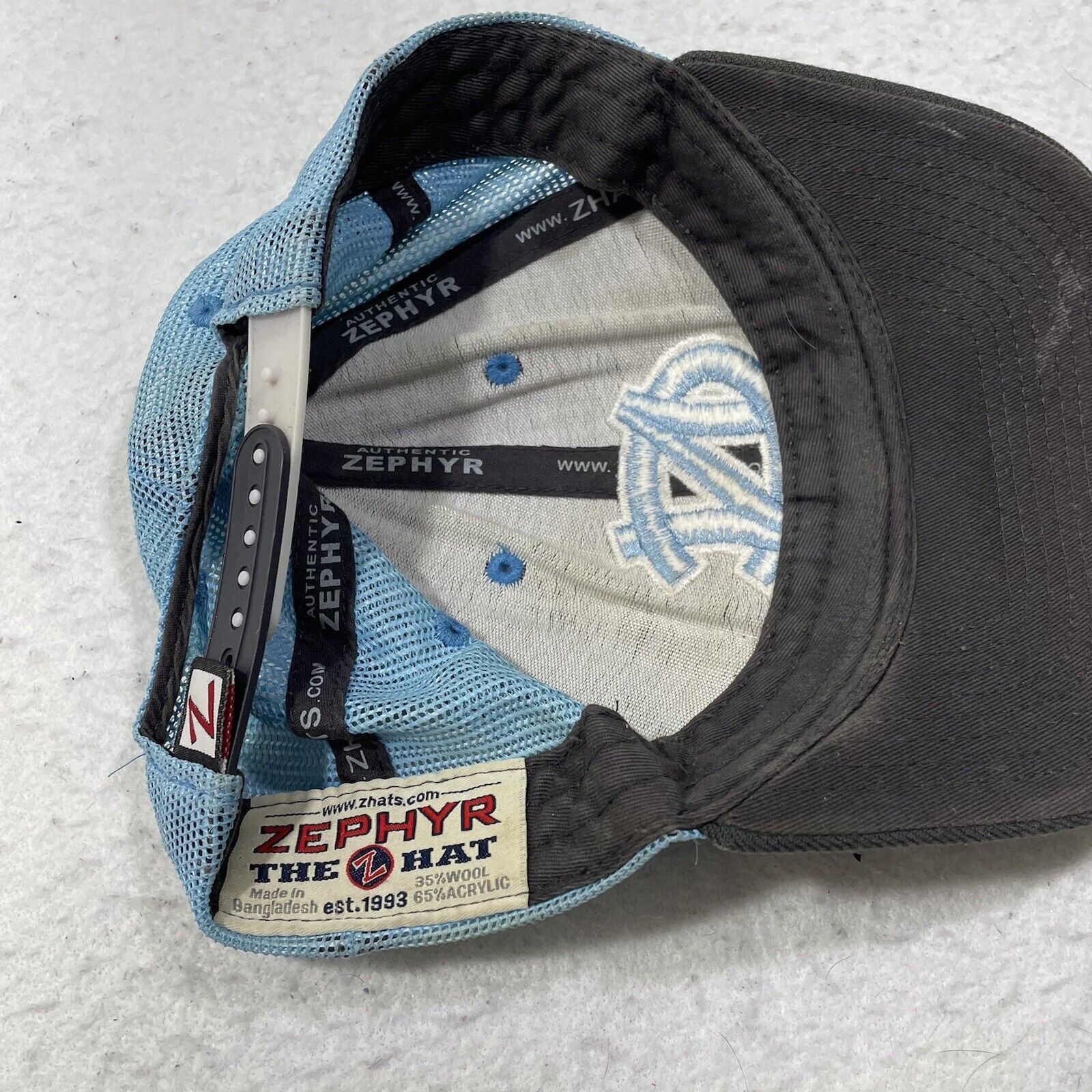 Zephyr North Carolina Tar Heels Snapback Wool Blend Logo Hat Size ONE SIZE - 8 Thumbnail