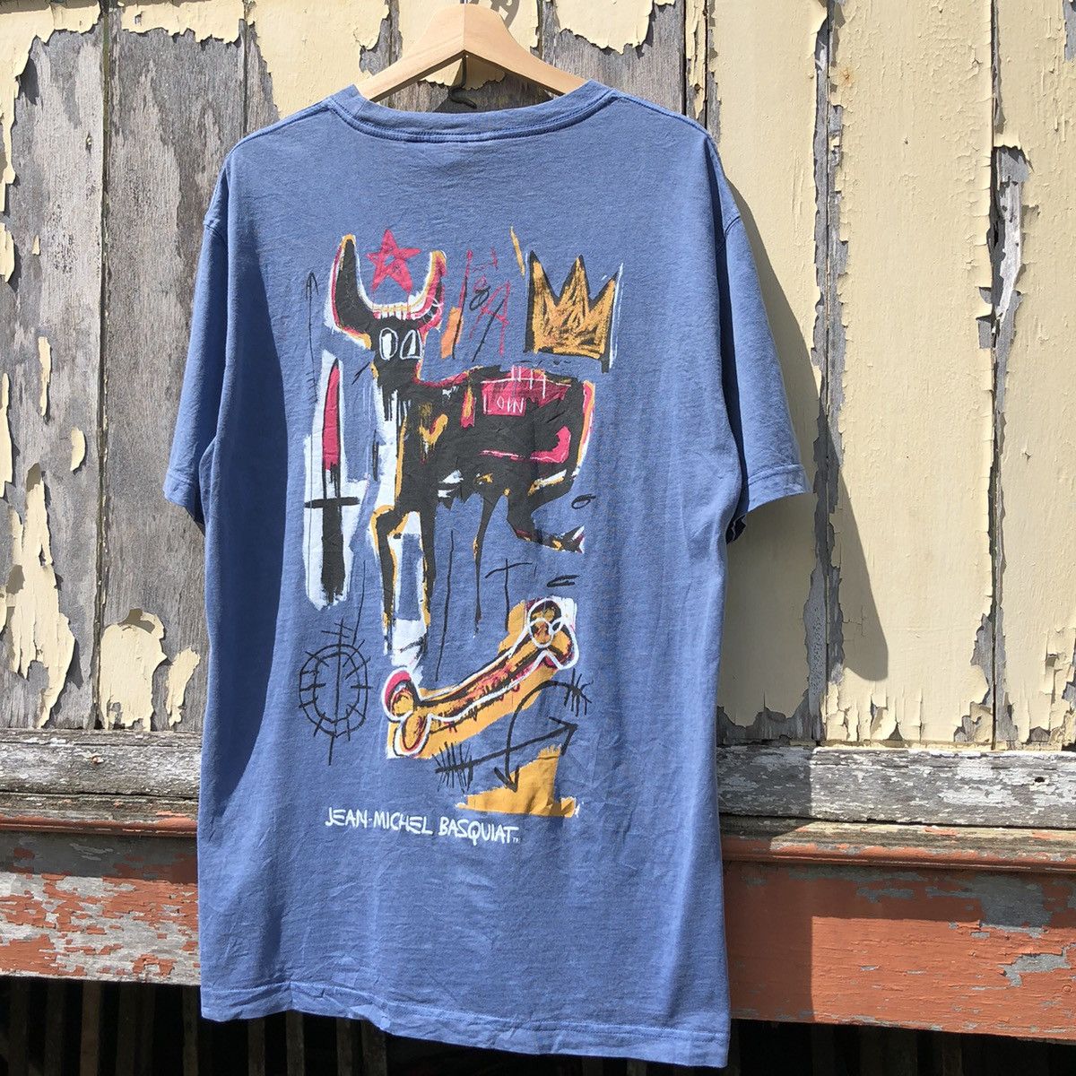Vintage 💢Rare💢 JEAN MICHEL BASQUIAT Streetwear Over Saiz Tshirt Size US L / EU 52-54 / 3 - 2 Thumbnail