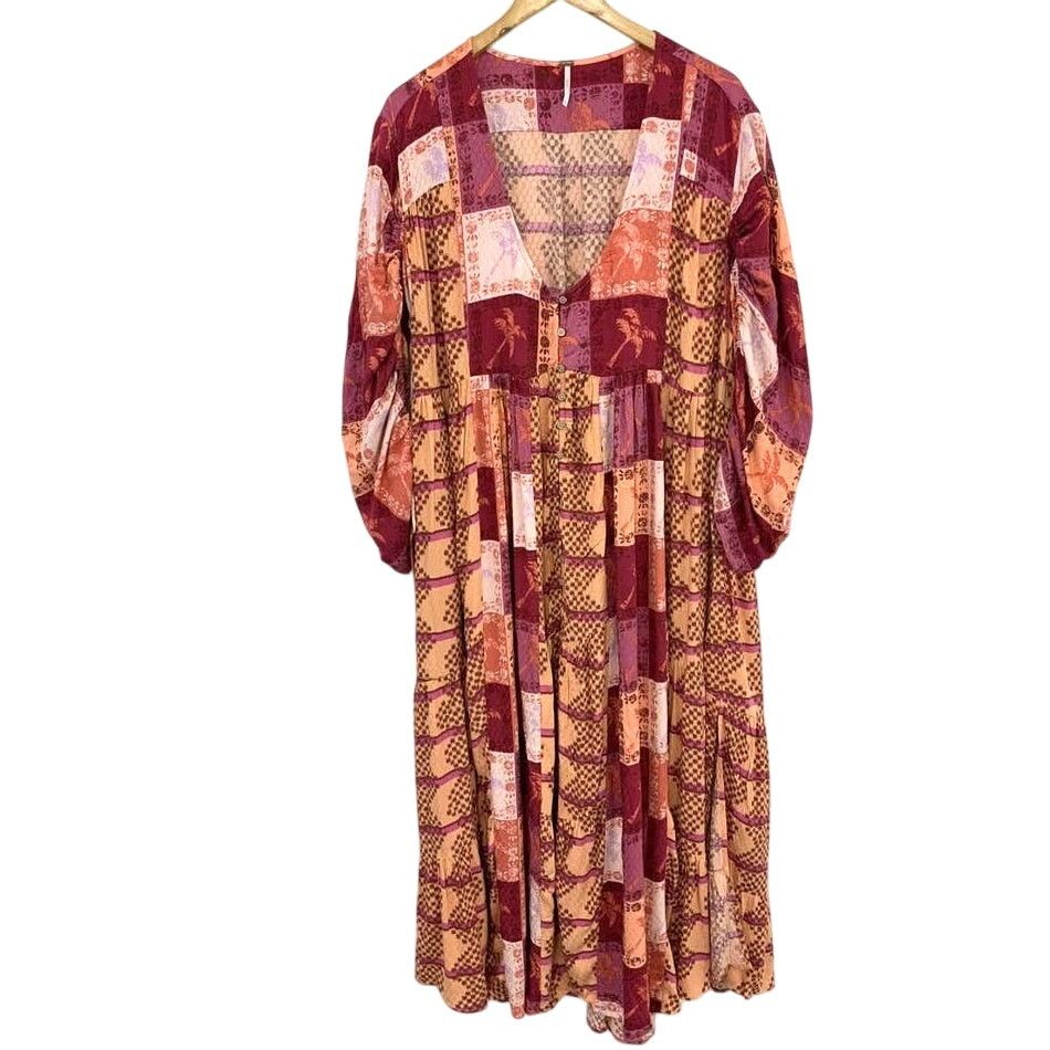 Free People New FREE PEOPLE Ibiza Getaway Maxi Top DRESS $198 XS Red