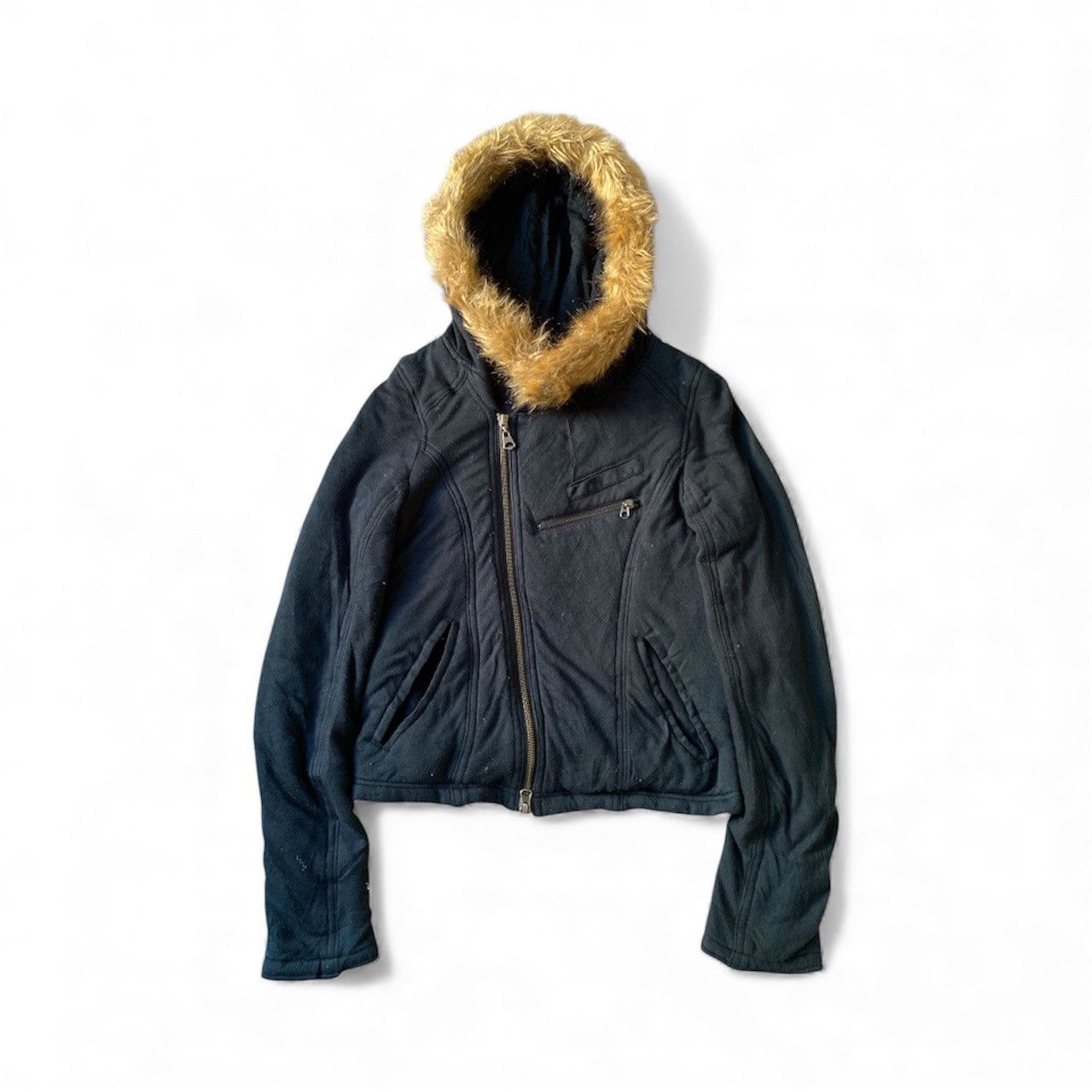 Japanese Brand Maison Gilfy Dark Green Fur Hoodie Zipper Jacket Size US S / EU 44-46 / 1 - 1 Thumbnail