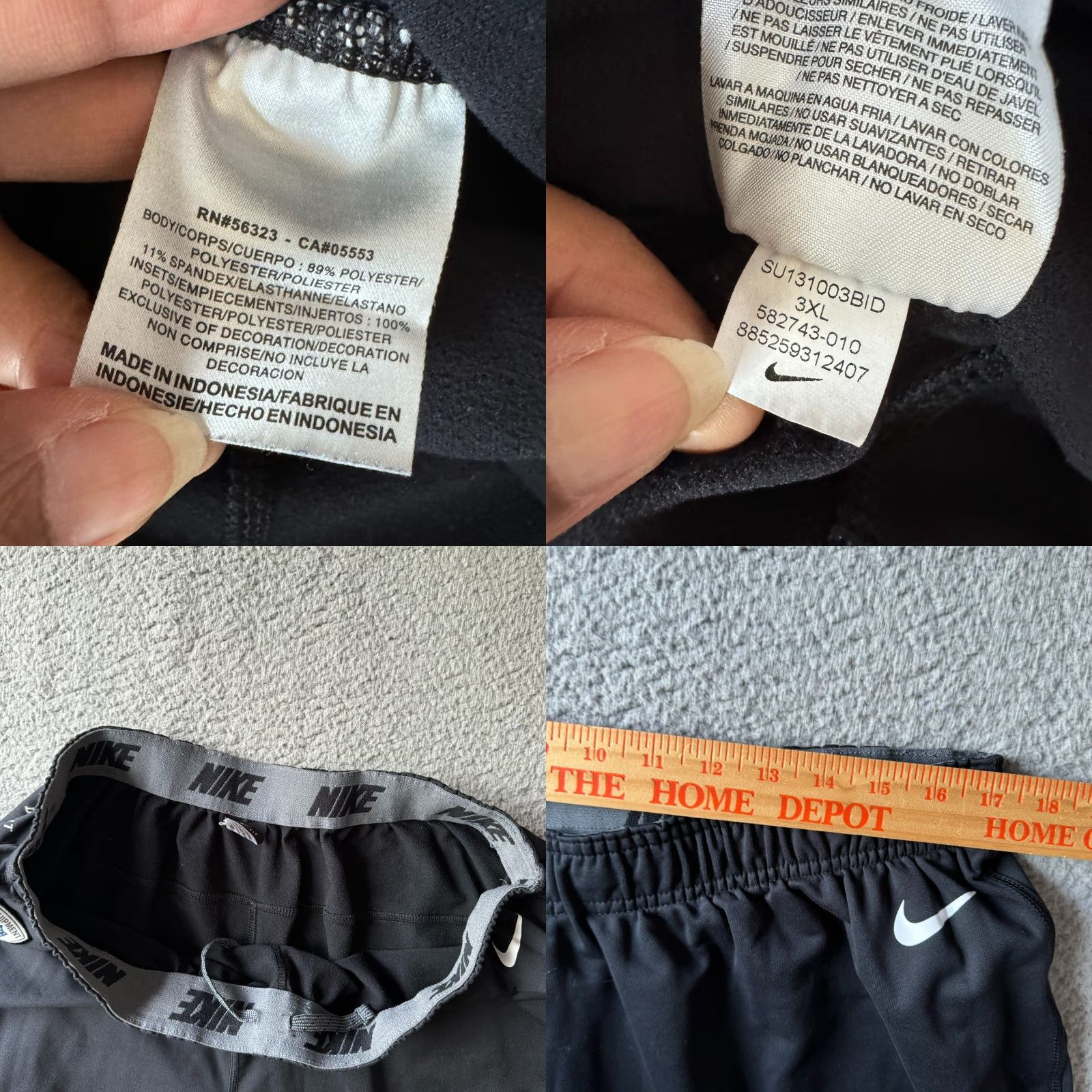 Nike Nike Pants Mens 3XL Black NFL Dri-Fit Joggers Sweat Track Athletic Tapered Lined Size US 34 / EU 50 - 8 Thumbnail