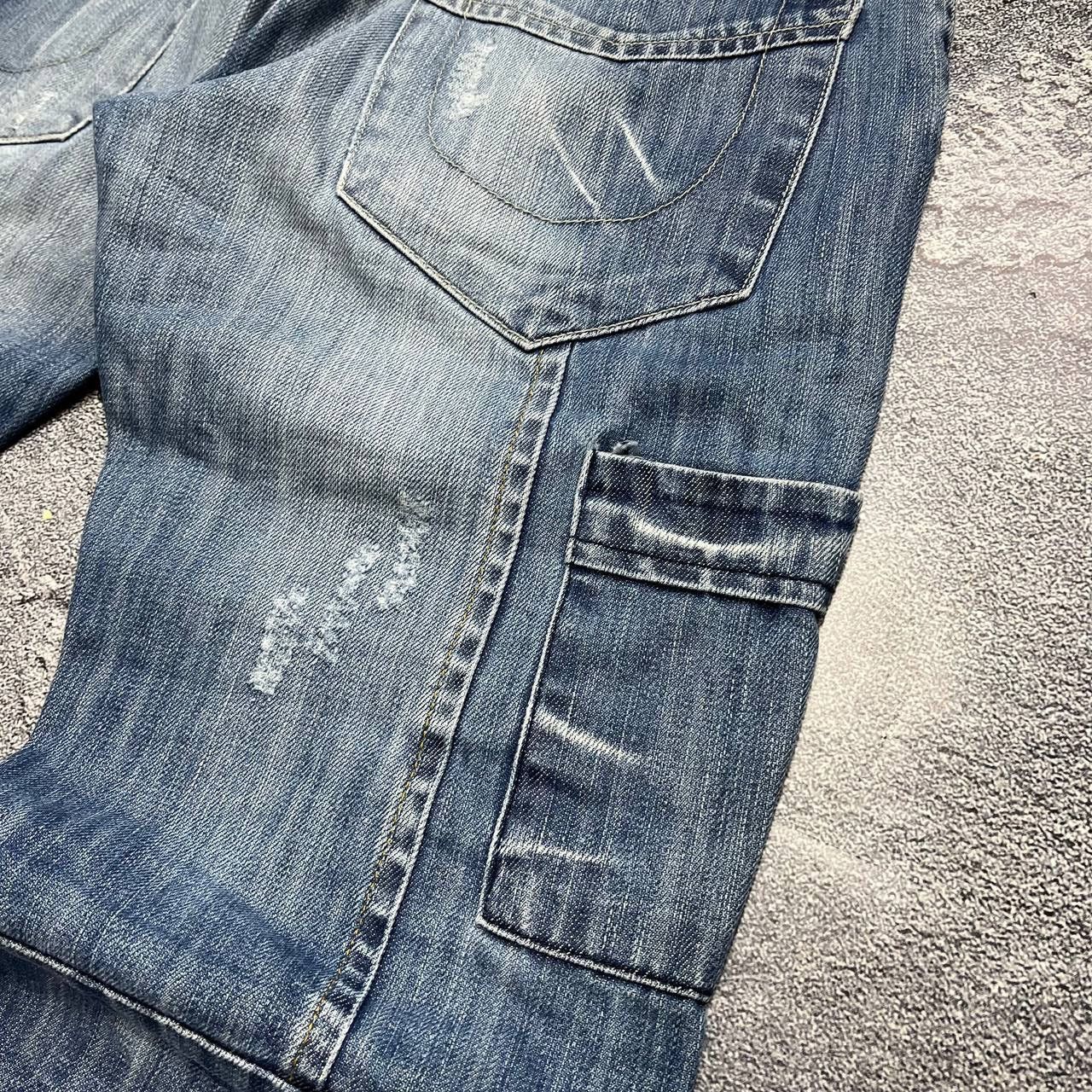 Vintage Vintage Cipo Baxx Jeans Patchwork Big Logo Flared Japanese Size US 33 - 4 Thumbnail