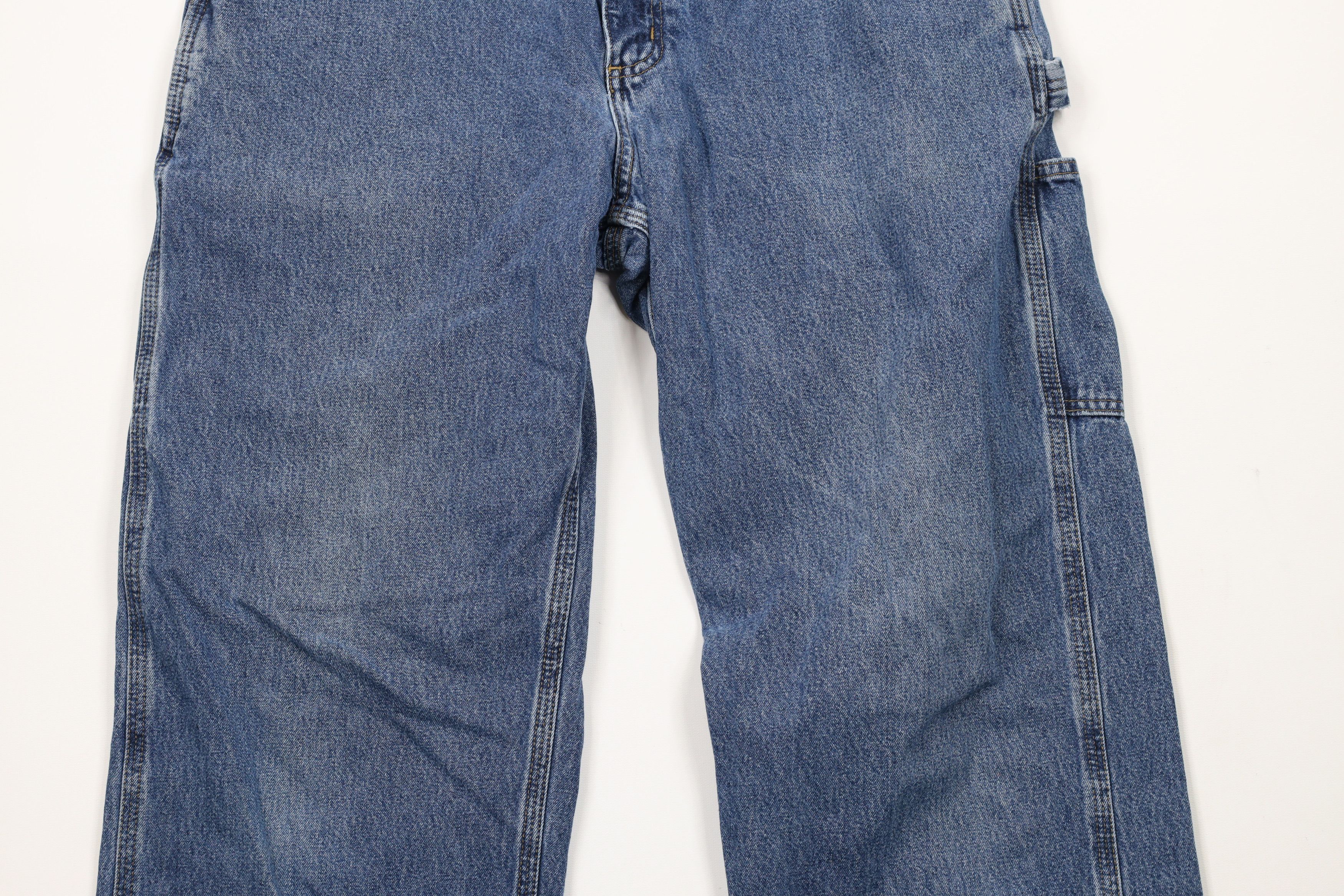 Carhartt × Vintage Vintage Carhartt Spell Wide Leg Dungaree Denim Jeans Blue Size US 32 / EU 48 - 3 Thumbnail
