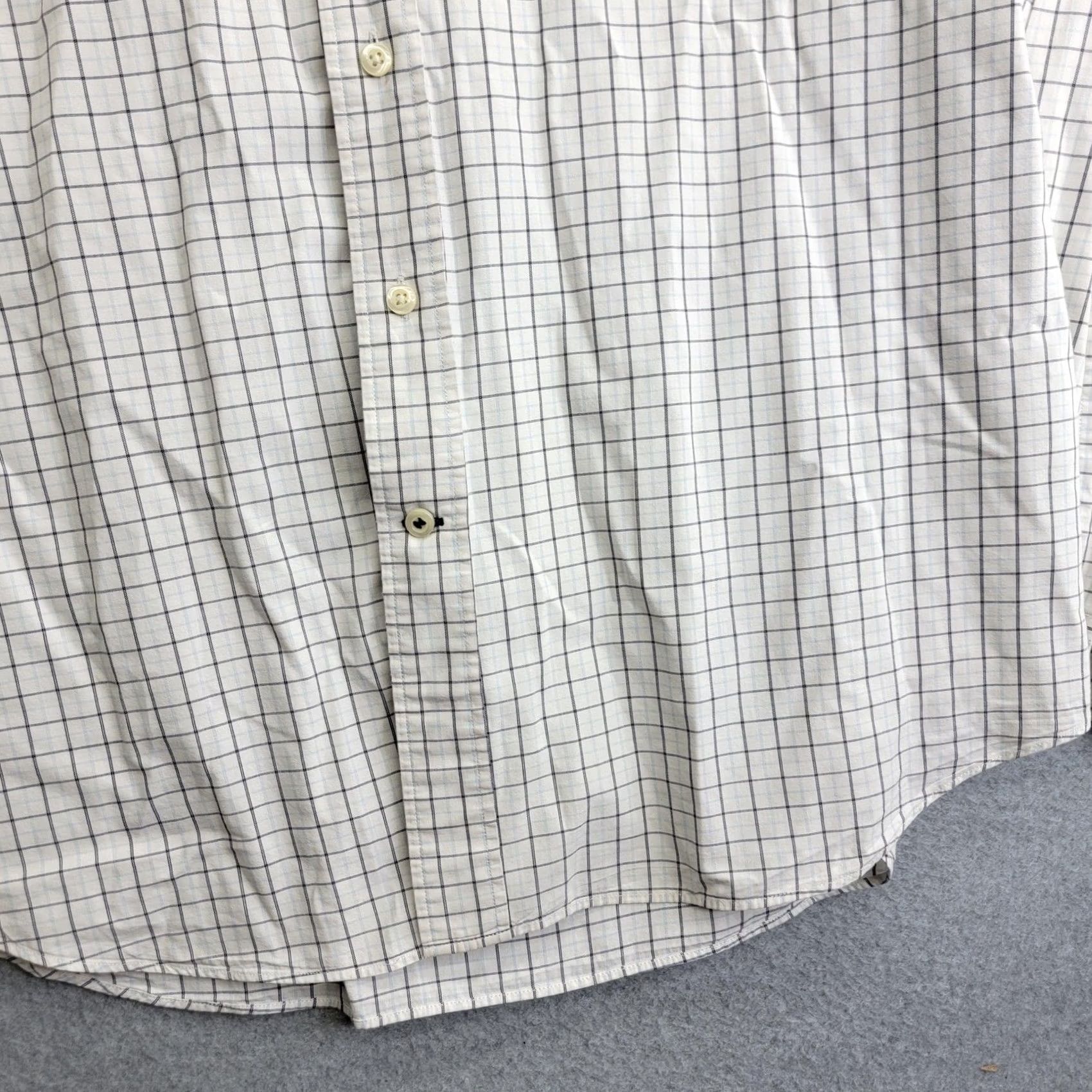 Nautica Nautica Shirt Mens XL White Blue Plaid Button Down Long Sleeve Pocket Dress Shirt Size US XL / EU 56 / 4 - 4 Thumbnail