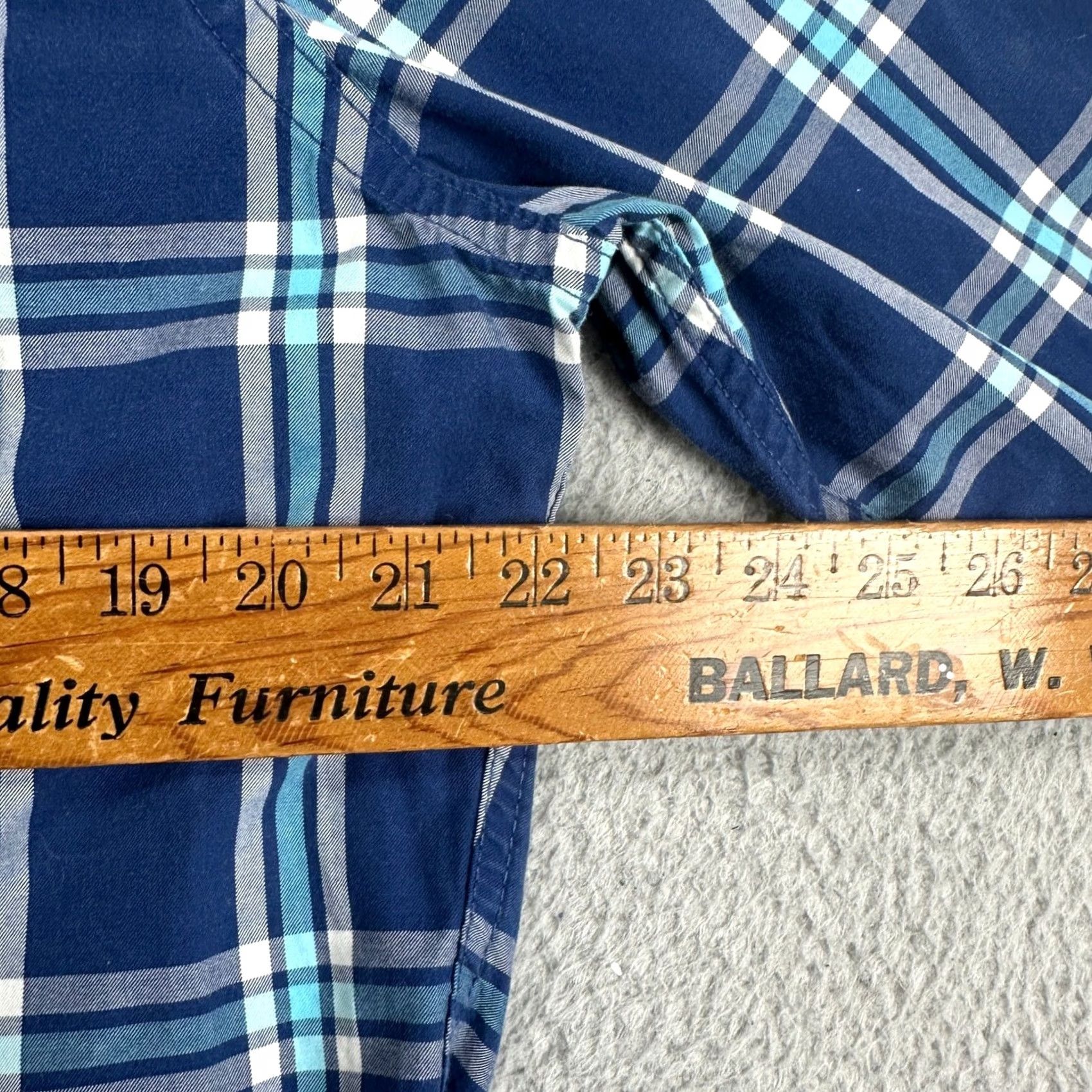 Abercrombie & Fitch Abercrombie & Fitch Button-Down Shirt Mens 2XL Blue Plaid Long Sleeve Pocket Logo Shirt Size US XXL / EU 58 / 5 - 7 Thumbnail