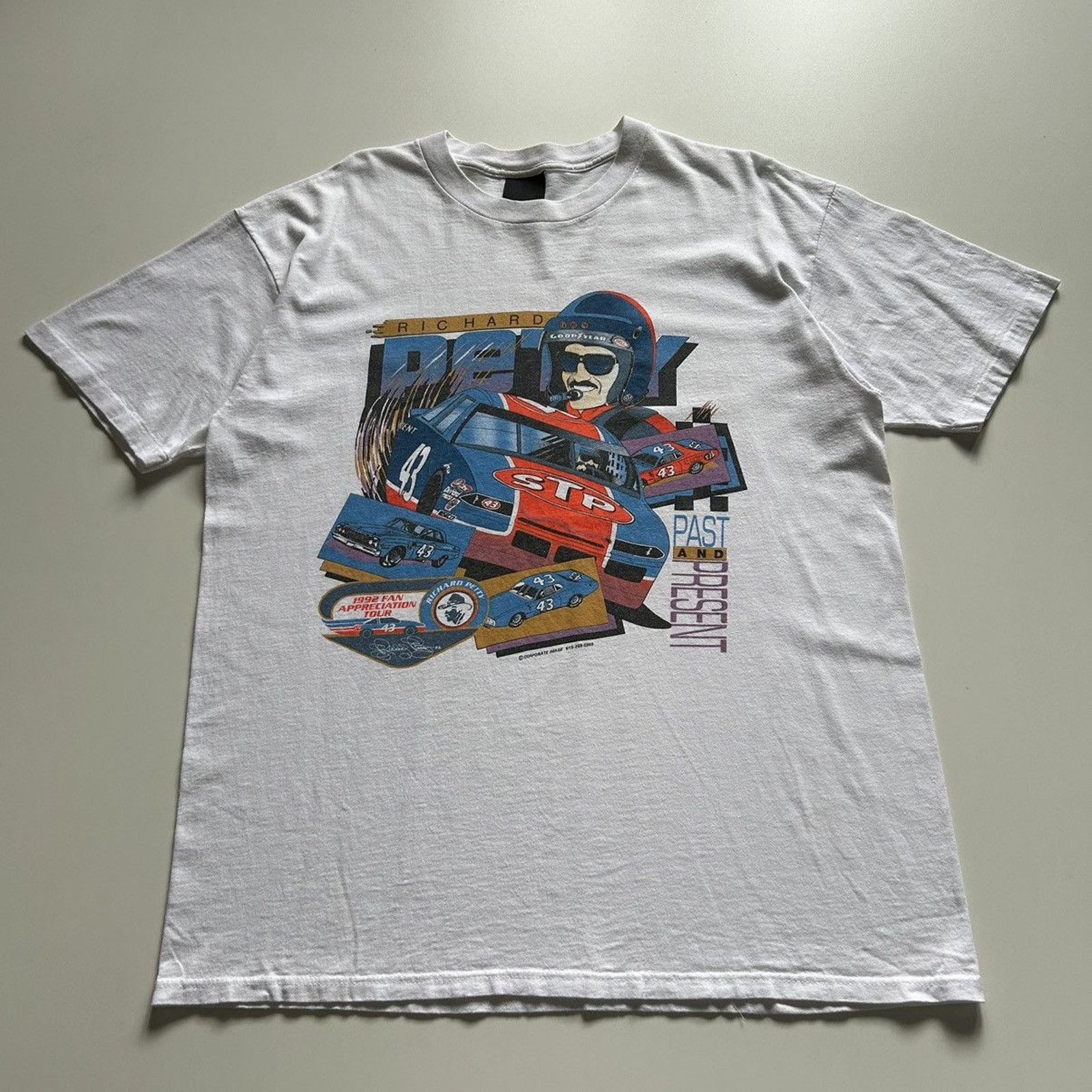 NASCAR × Vintage Vintage 90s Richard Petty Racing NASCAR T Shirt XL USA Made Size US XL / EU 56 / 4 - 1 Thumbnail