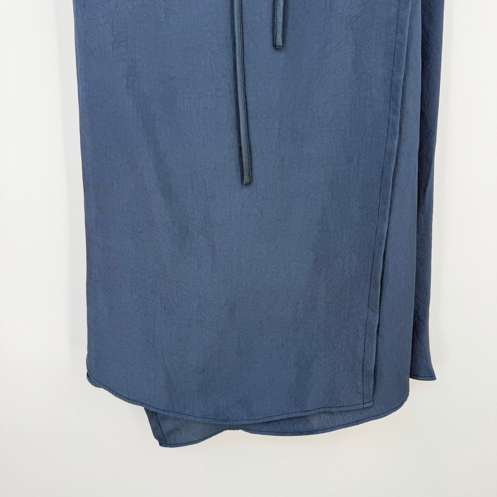 Ciao Lucia Ciao Lucia | NWT Ricarda Midnight Navy Wrap Midi Skirt L Size 30" / US 8 / IT 44 - 6 Thumbnail