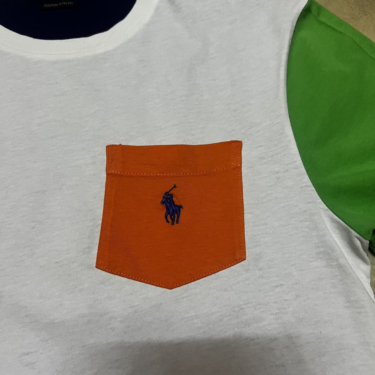 Polo Ralph Lauren × Ralph Lauren Polo Ralph Lauren Big Logo Colour Block T Shirt Size US S / EU 44-46 / 1 - 7 Thumbnail
