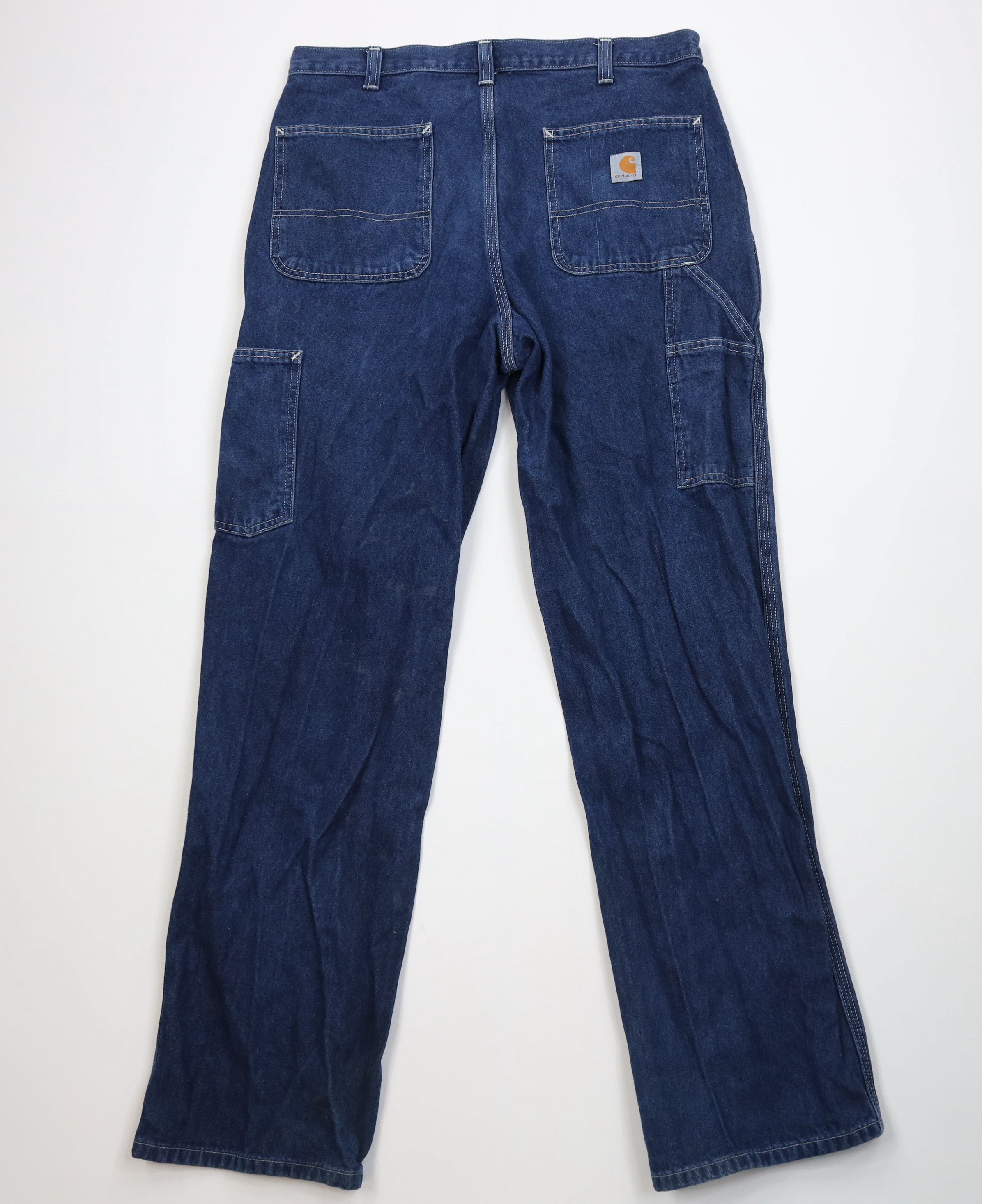Carhartt Vintage Y2K Carhartt Wide Leg Dungaree Denim Jeans Blue Size US 34 / EU 50 - 10 Thumbnail