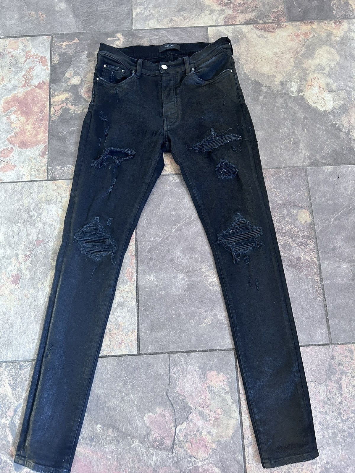 Amiri AMIRI COATED MX1 JEAN Size US 32 / EU 48 - 2 Thumbnail