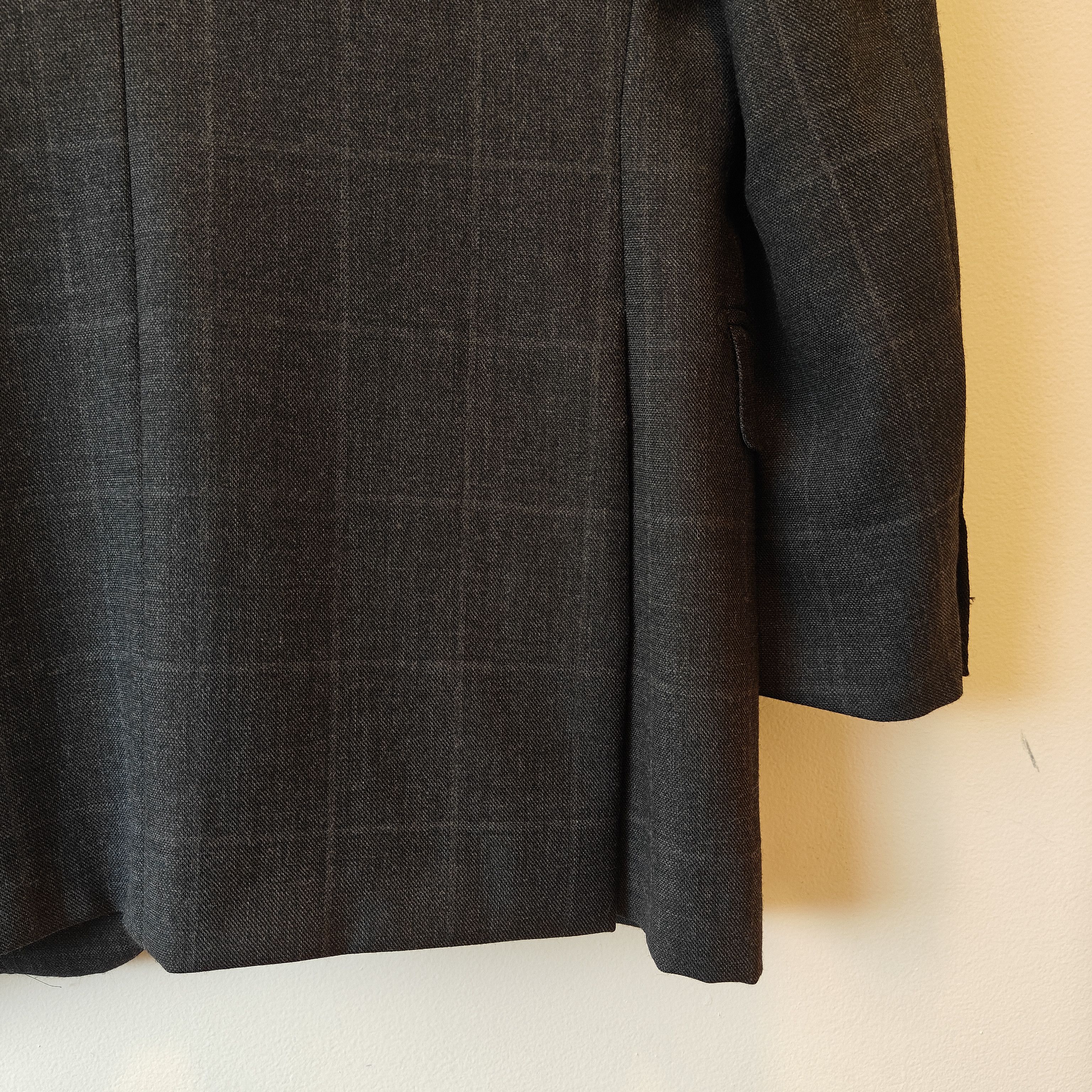Ring Jacket Ring Jacket Grey Plaid Check Wool Blazer Made in Japan Size 46R - 18 Thumbnail