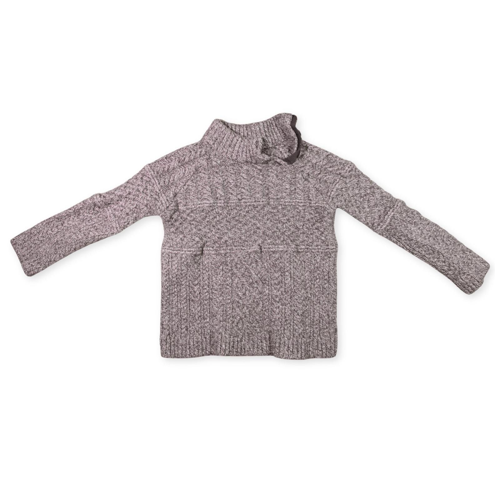 Designer Blarney Aran Originals Wool Sweater Funnel Neck Gray Large Size US L / EU 52-54 / 3 - 1 Thumbnail