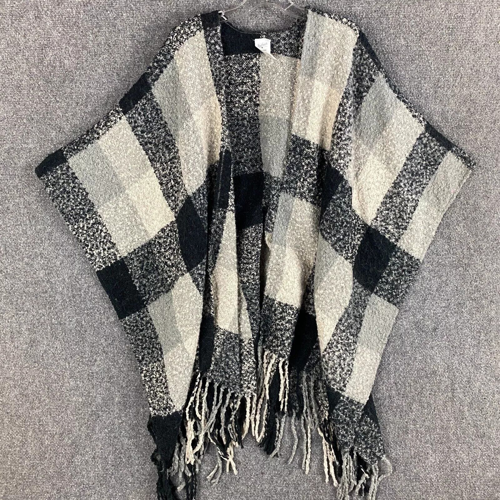 Other Woolrich Poncho Women's One Size Check Multicolor Knit OS Size ONE SIZE - 1 Thumbnail