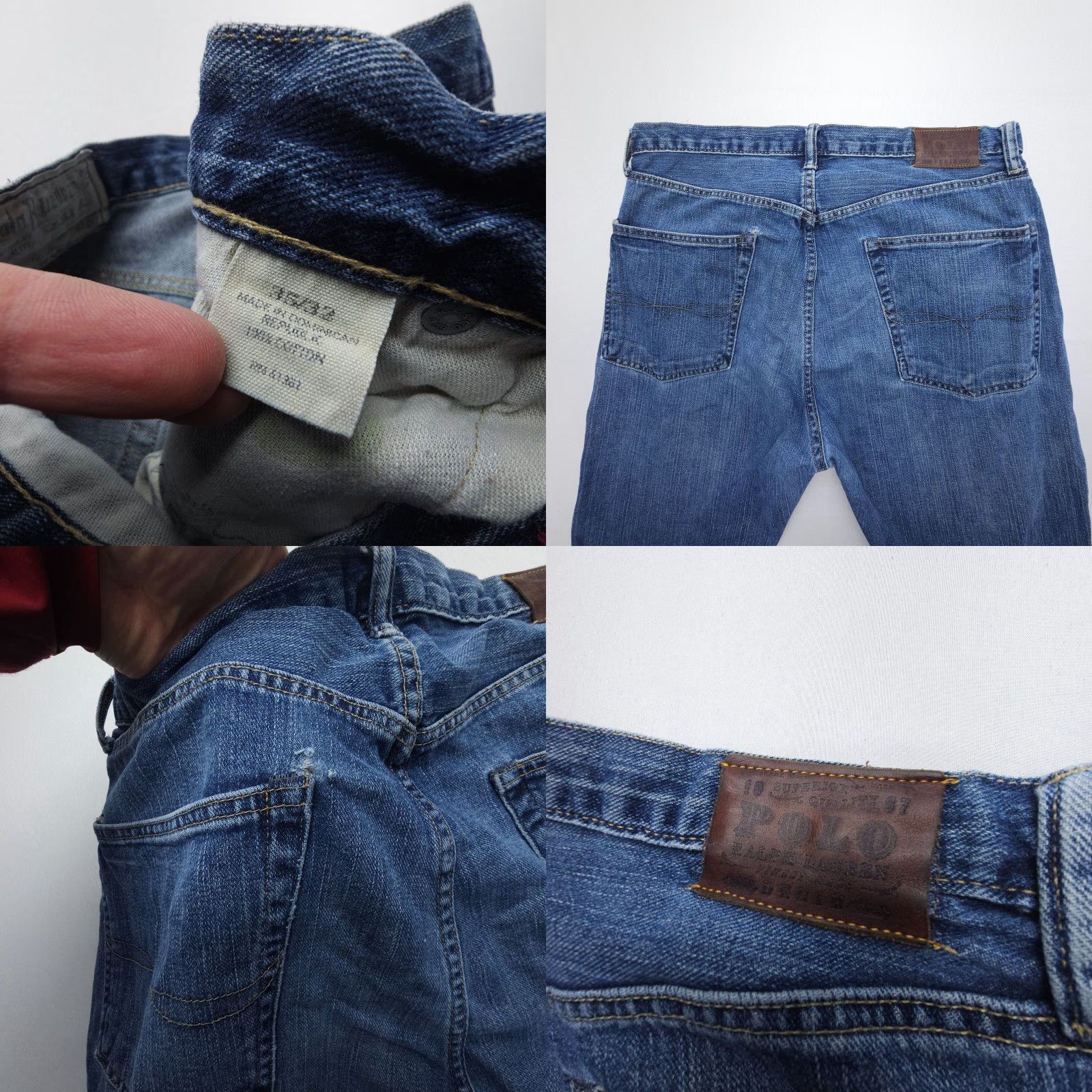 Polo Ralph Lauren Polo Ralph Lauren Jeans Cortlandt 300 Straight Leg Mens 35 x 32 Blue 100% Cotton Size US S / EU 44-46 / 1 - 8 Thumbnail