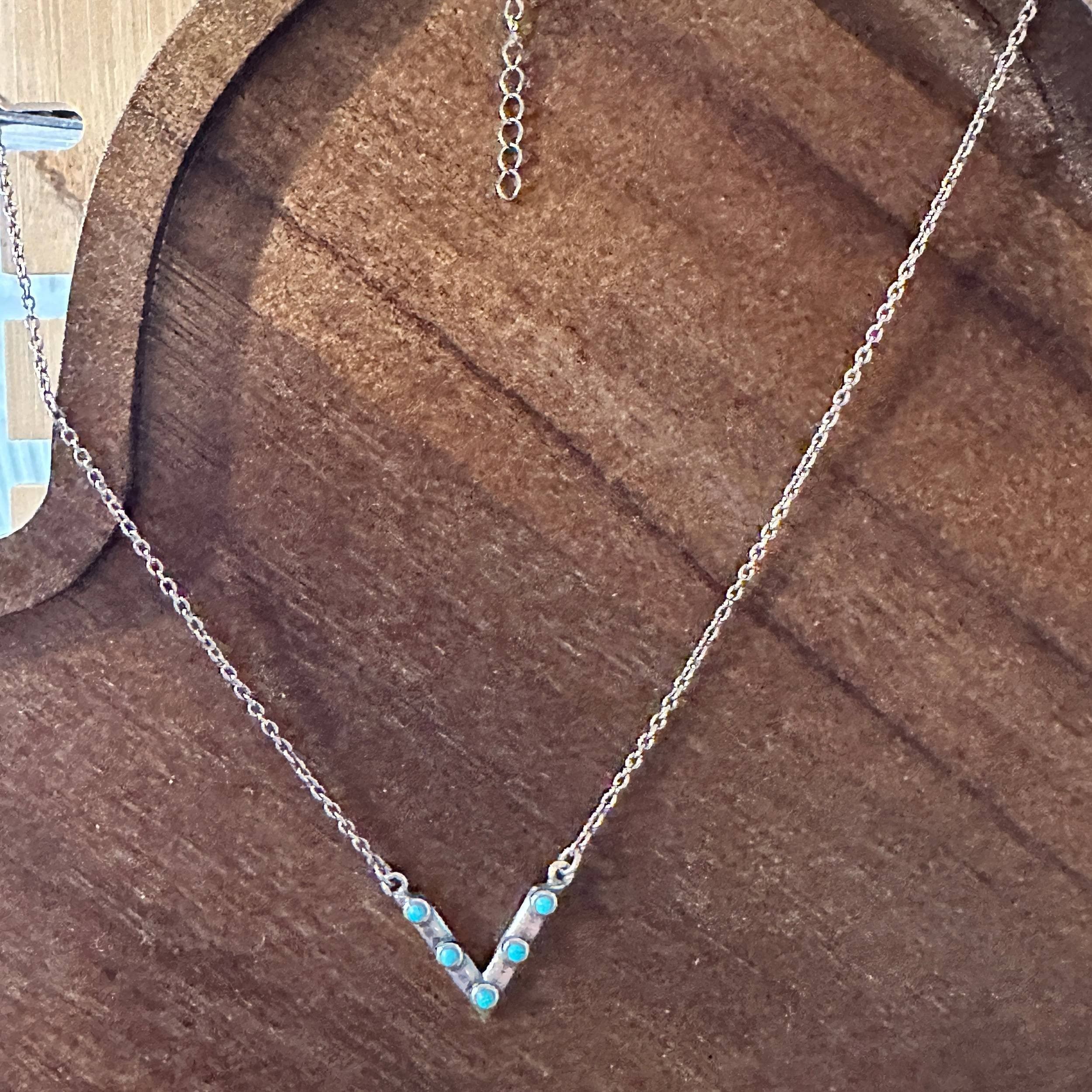 Other Native American Triangular Turquoise Pendant Necklace in Ste Size ONE SIZE - 4 Thumbnail