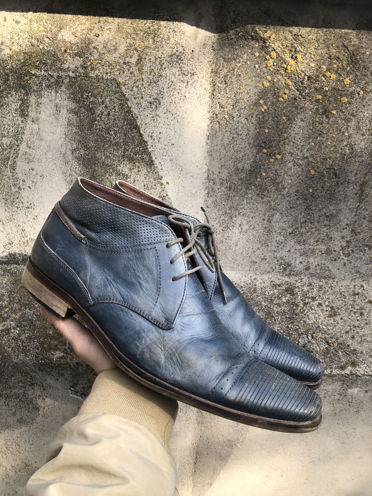 If Six Was Nine × Vintage Italian Vintage Junya Watanabe style Leather Biker shoes Size US 11 / EU 44 - 1 Thumbnail