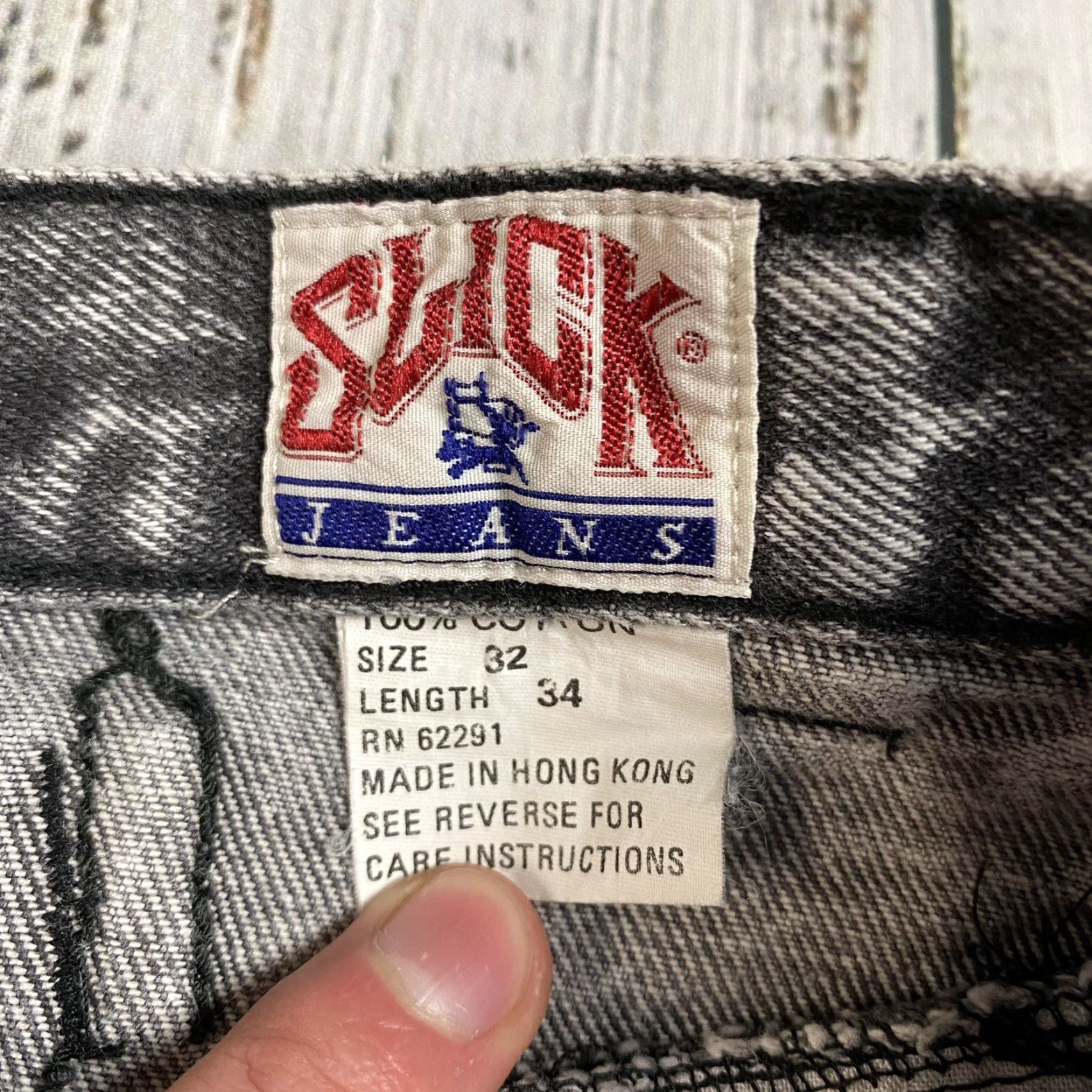 Vintage VINTAGE 90S SLICK DENIM PANTS HIGH WAIST ACID WASH GREY 32X34 Mens Size 24" / US 00 / IT 34 - 5 Thumbnail