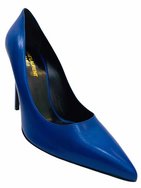 Saint Laurent Paris o1bcso1str1024 Instinct Pumps in Blue Size US 7.5 / IT 37.5 - 8 Thumbnail