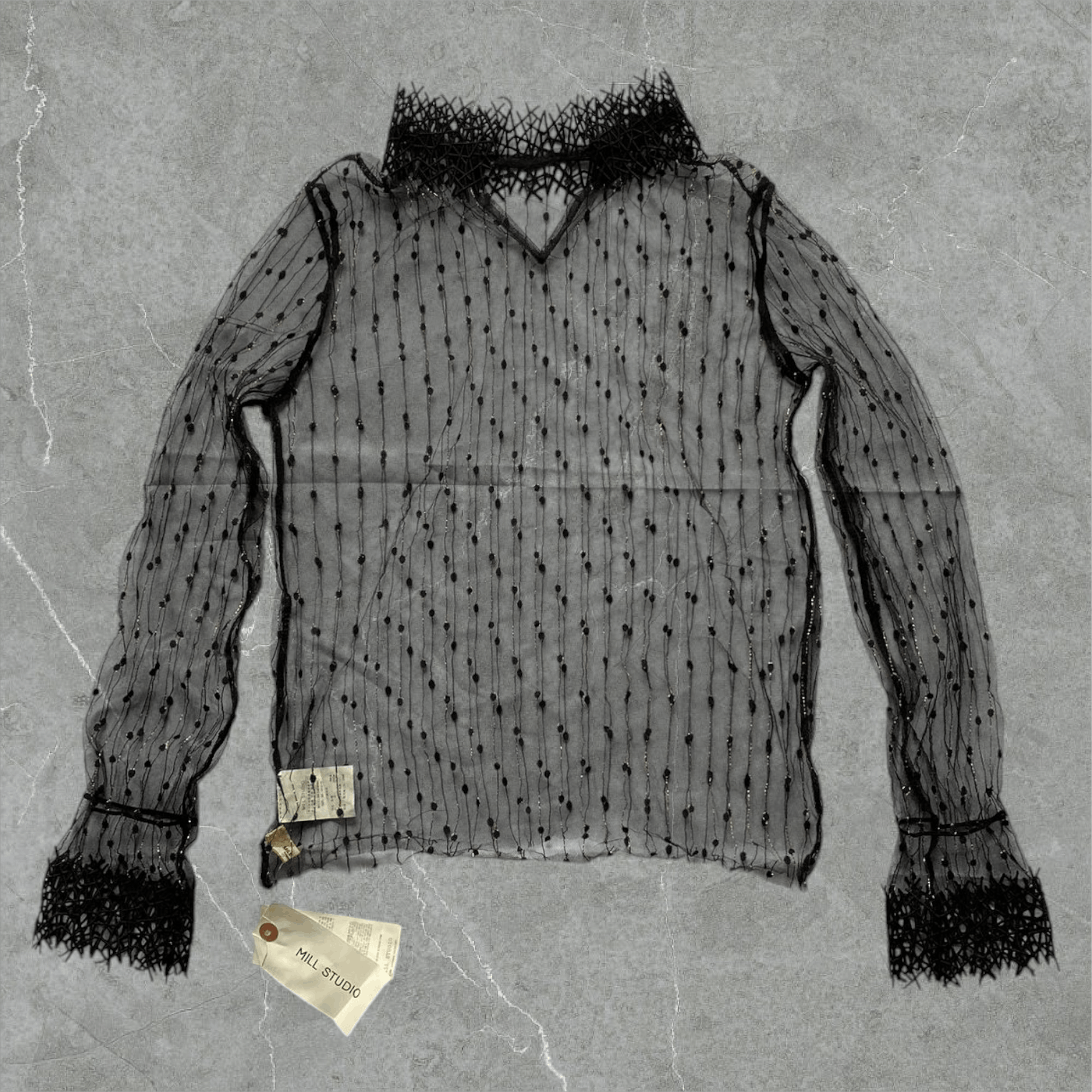 Japanese Brand 💥 DEAD STOCK💥 Mild stdio Grunge poem Mesh fish net Size S / US 4 / IT 40 - 1 Thumbnail