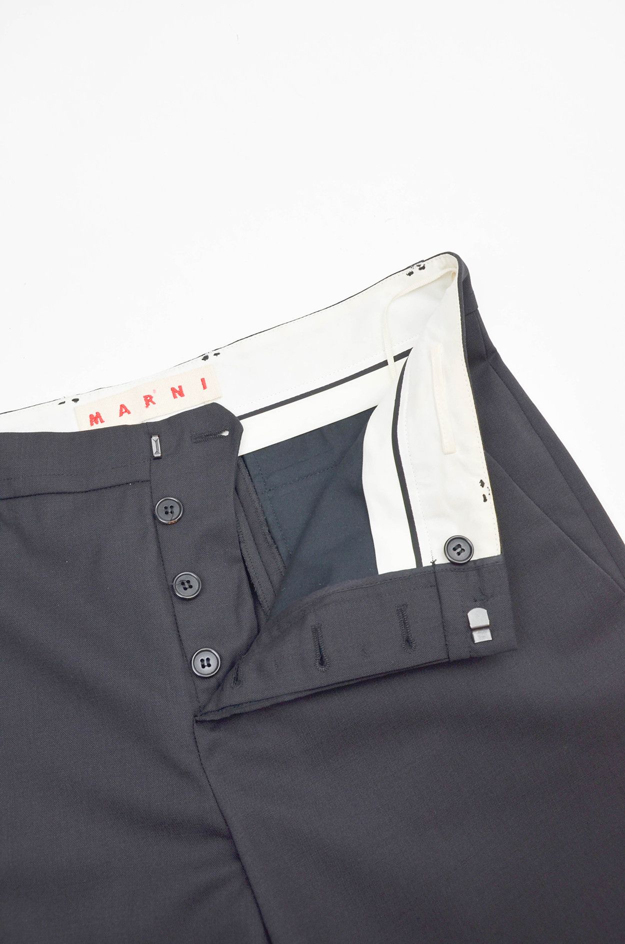 Marni Marni Black Cropped Minimalist Designer Pants size S Size 26" / US 2 / IT 38 - 4 Thumbnail
