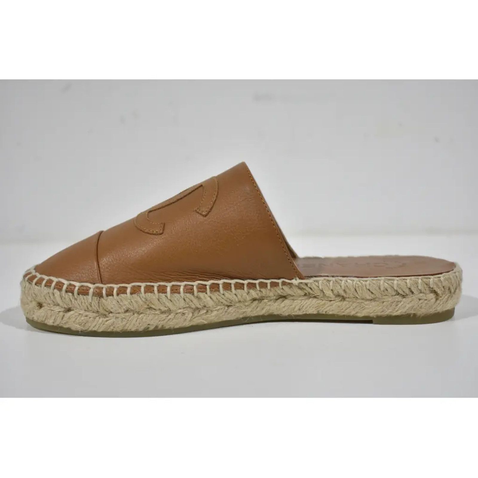 Chanel 20A CC Logo Double Sole Backless Espadrille Ballet Flat 35 Size US 5 / IT 35 - 9 Thumbnail