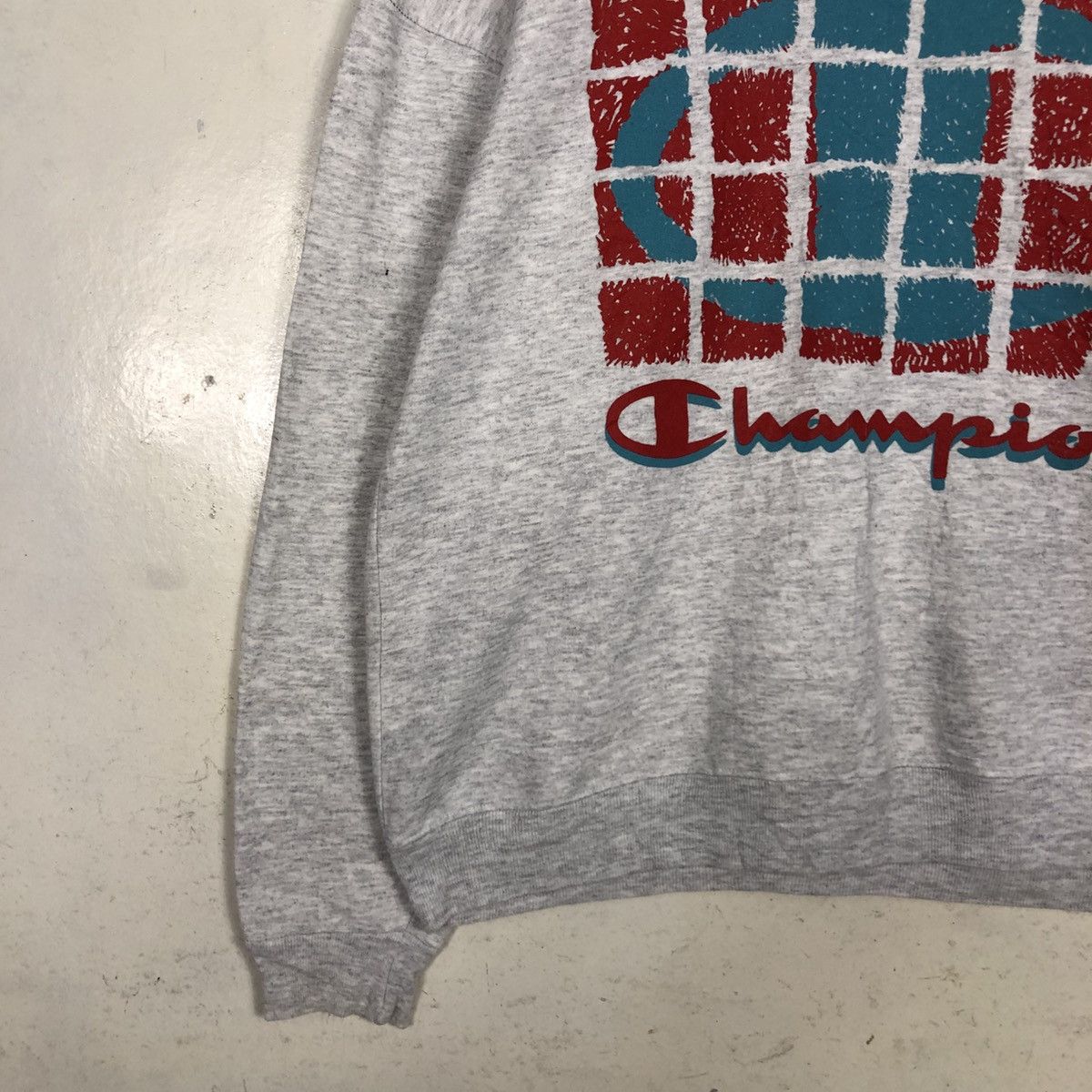 Vintage 📌Vintage Sweatshirt Crewneck Champion Big Logo Size US M / EU 48-50 / 2 - 6 Thumbnail