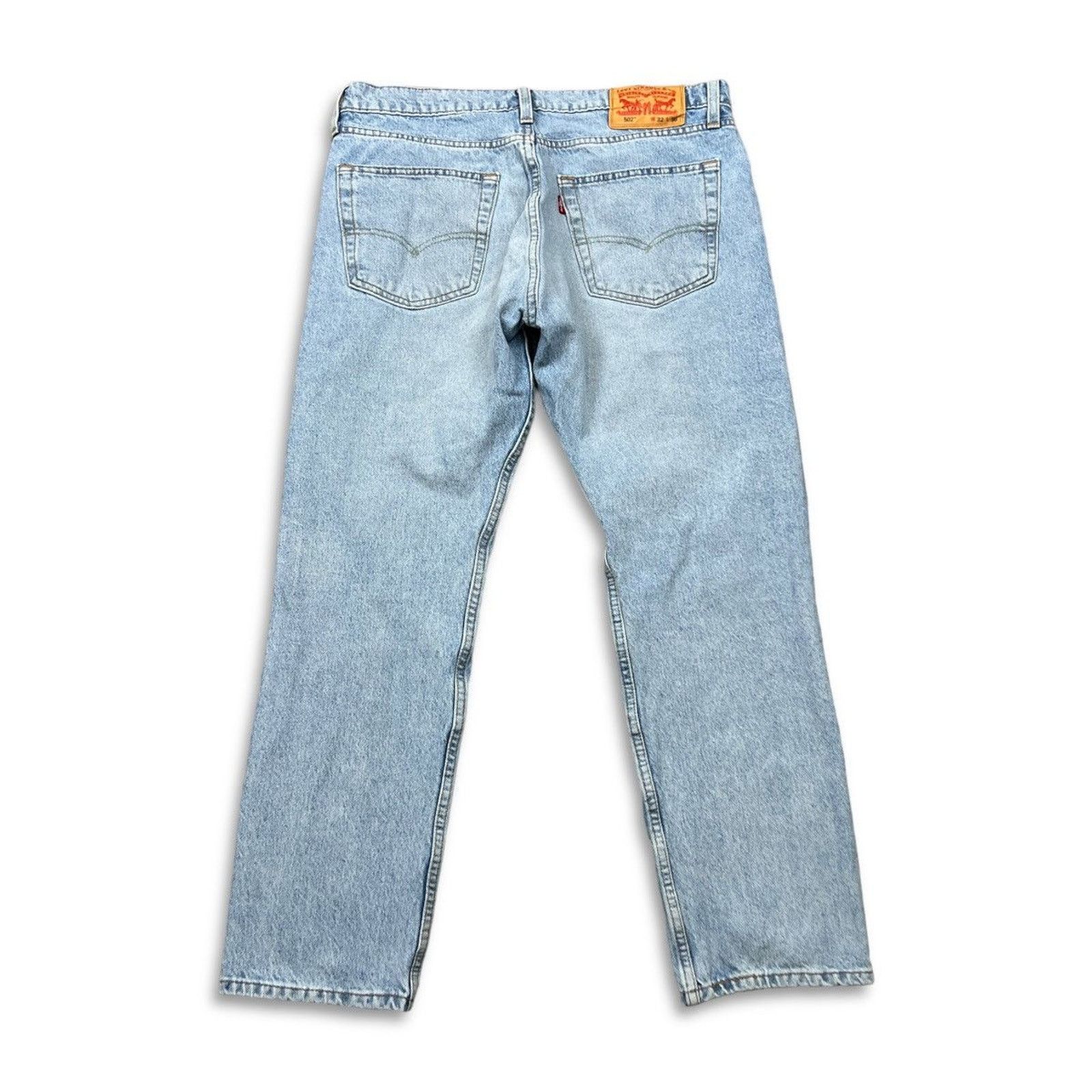 Levi's × Vintage Levi's 502 Jeans 32x27 Regular Taper Fit Distressed Denim Size US 32 / EU 48 - 5 Thumbnail