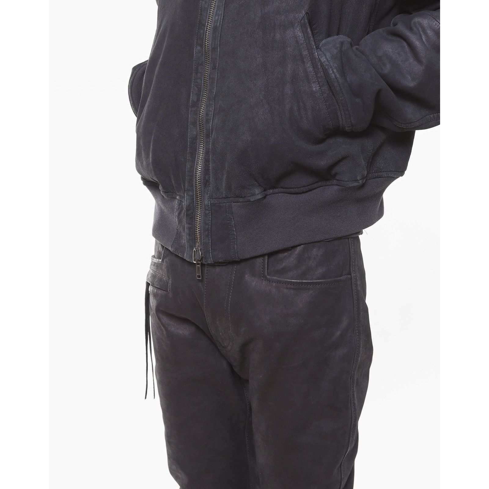 Haider Ackermann SS14 Reversible Bomber Jacket in Dark Grey Suede Size US S / EU 44-46 / 1 - 11 Thumbnail