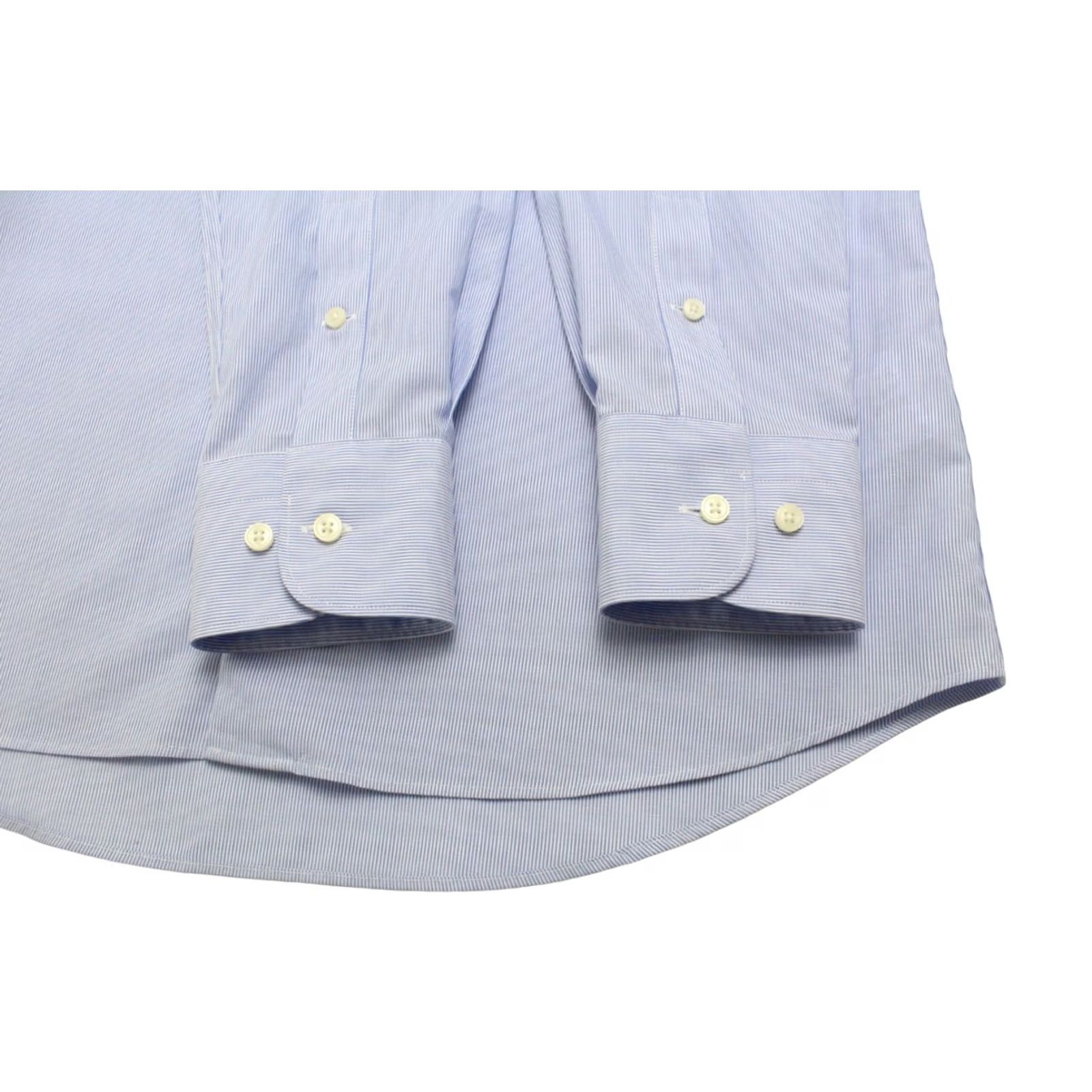 Suitsupply Suitsupply Pinstriped Dress Shirt Formal Extra Slim Fit 39 / 15 1/2 Blue Mens Shirt Size 40R - 5 Thumbnail