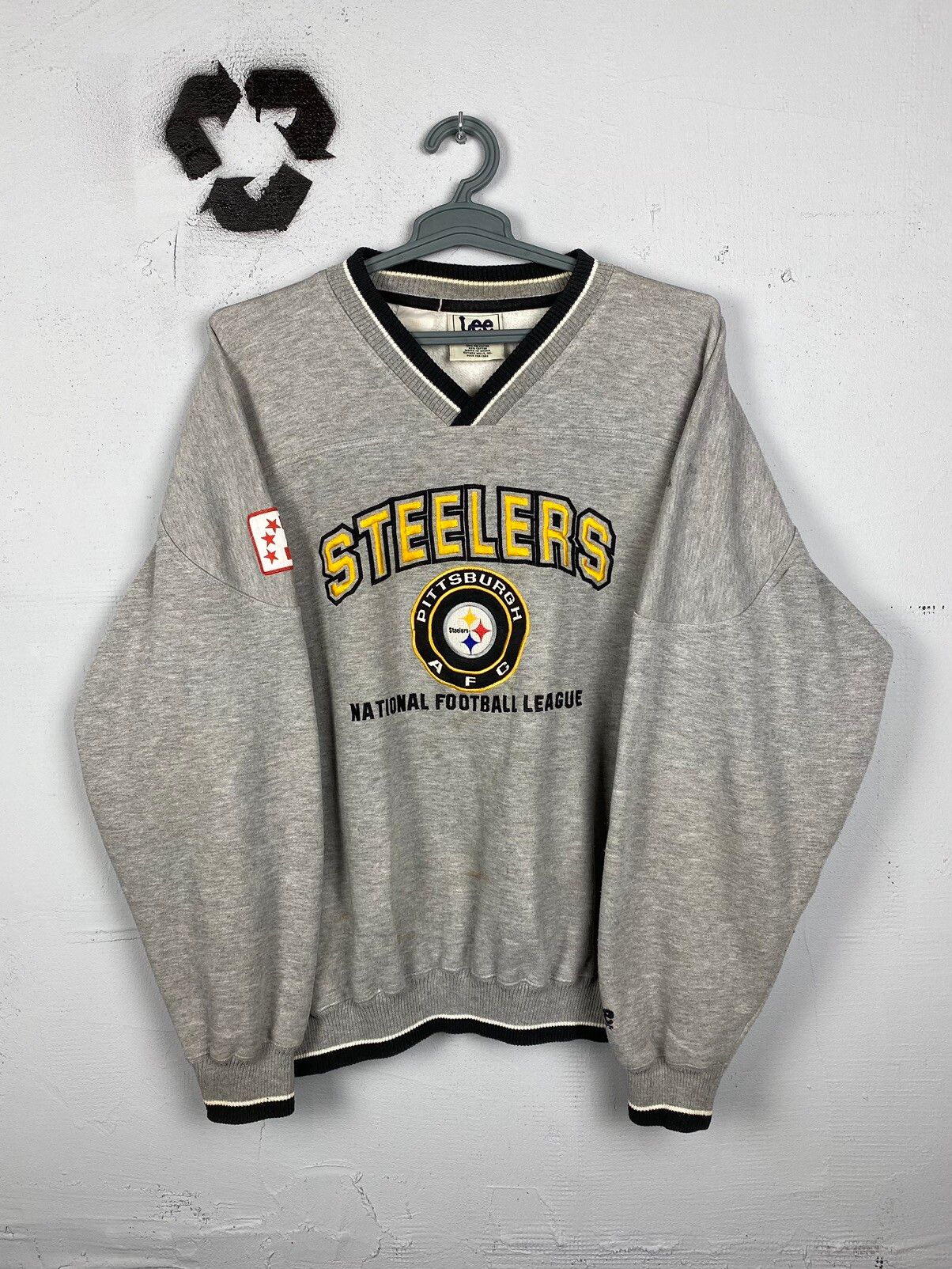 Pre-owned Nfl Pittsburgh Steelers  Sweatshirt Baggy In Grey