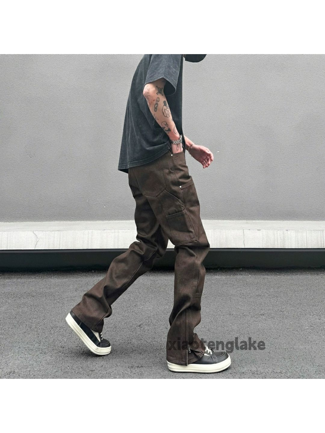 Jean × Vintage zipper utility washed faded skate hiphop cargo jeans Size US 36 / EU 52 - 1 Thumbnail