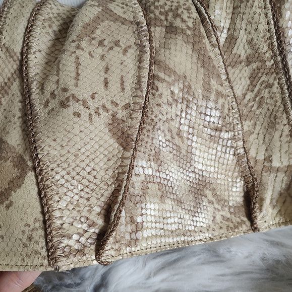 Vintage vintage Sharif snake textured handbag Size ONE SIZE - 2 Thumbnail